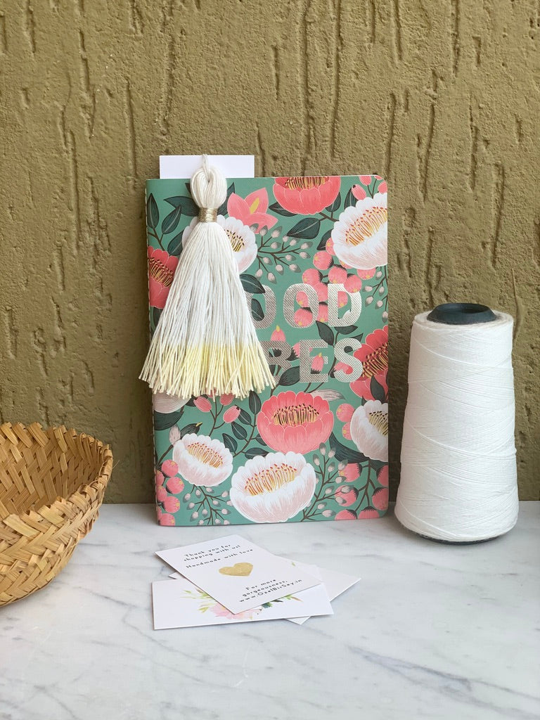 Crafternoons with Özel: Home dyed Thread Tassels Bookmark - Ozel