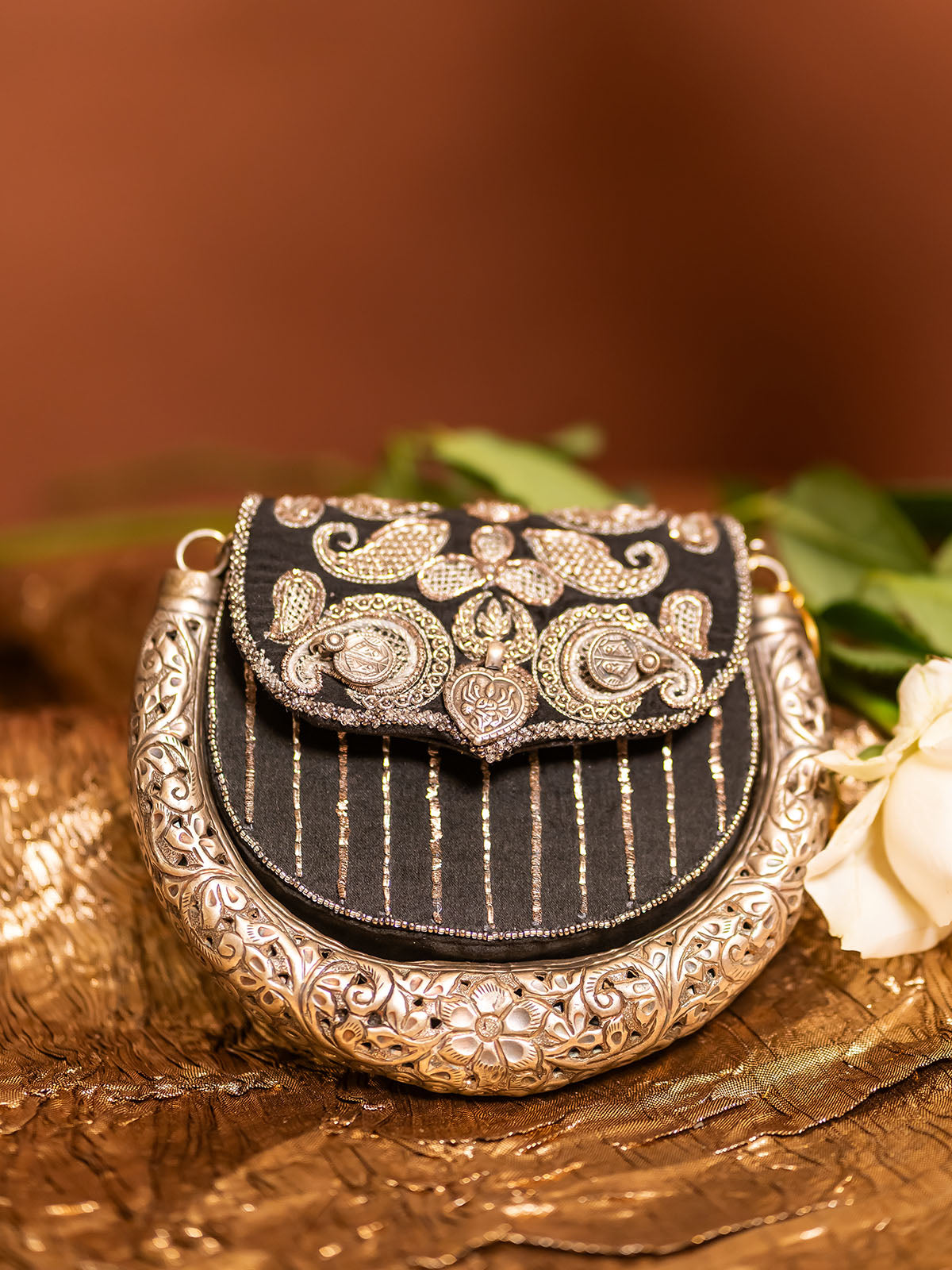 Khushnaz Turner with Amra Black Hasli Bag