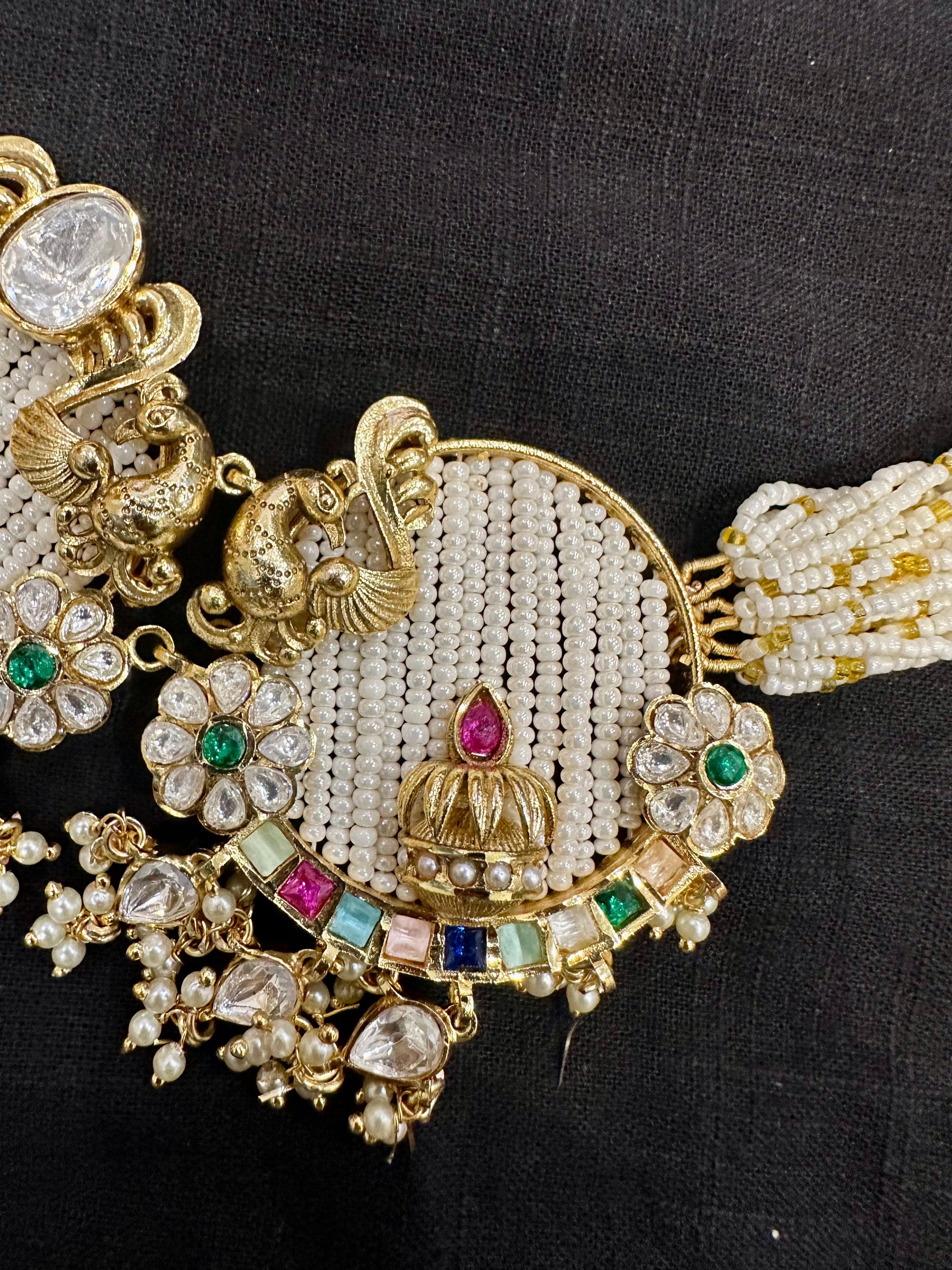 Moti Pearl Kundan Necklace Set