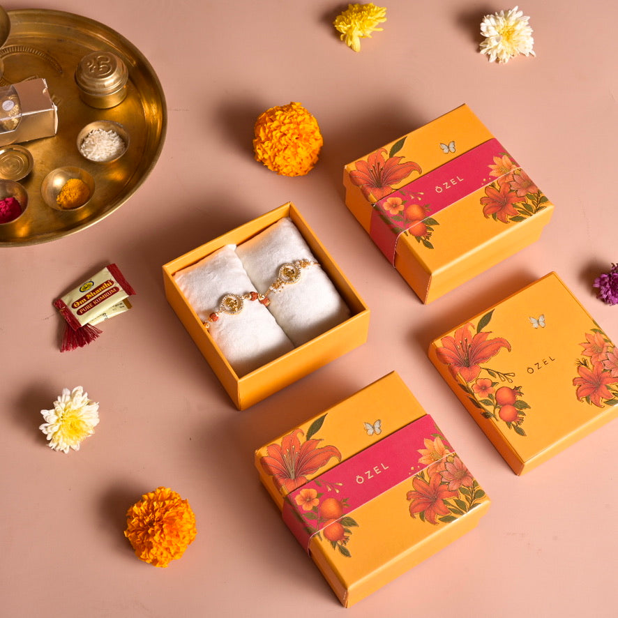 Gol Ganesh Set of 2 Rakhi Bracelets