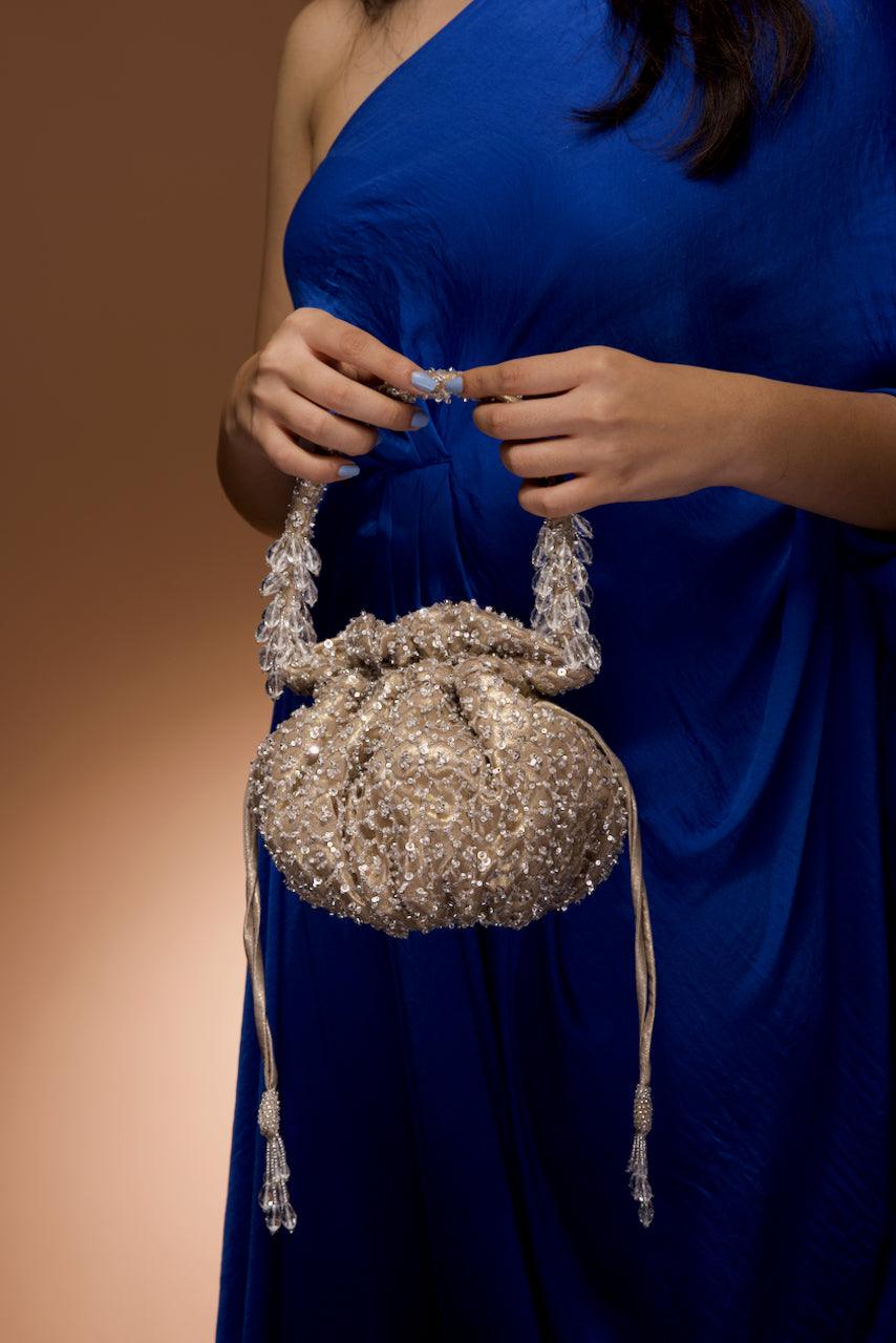 Silver and gold potli bag - Ozel