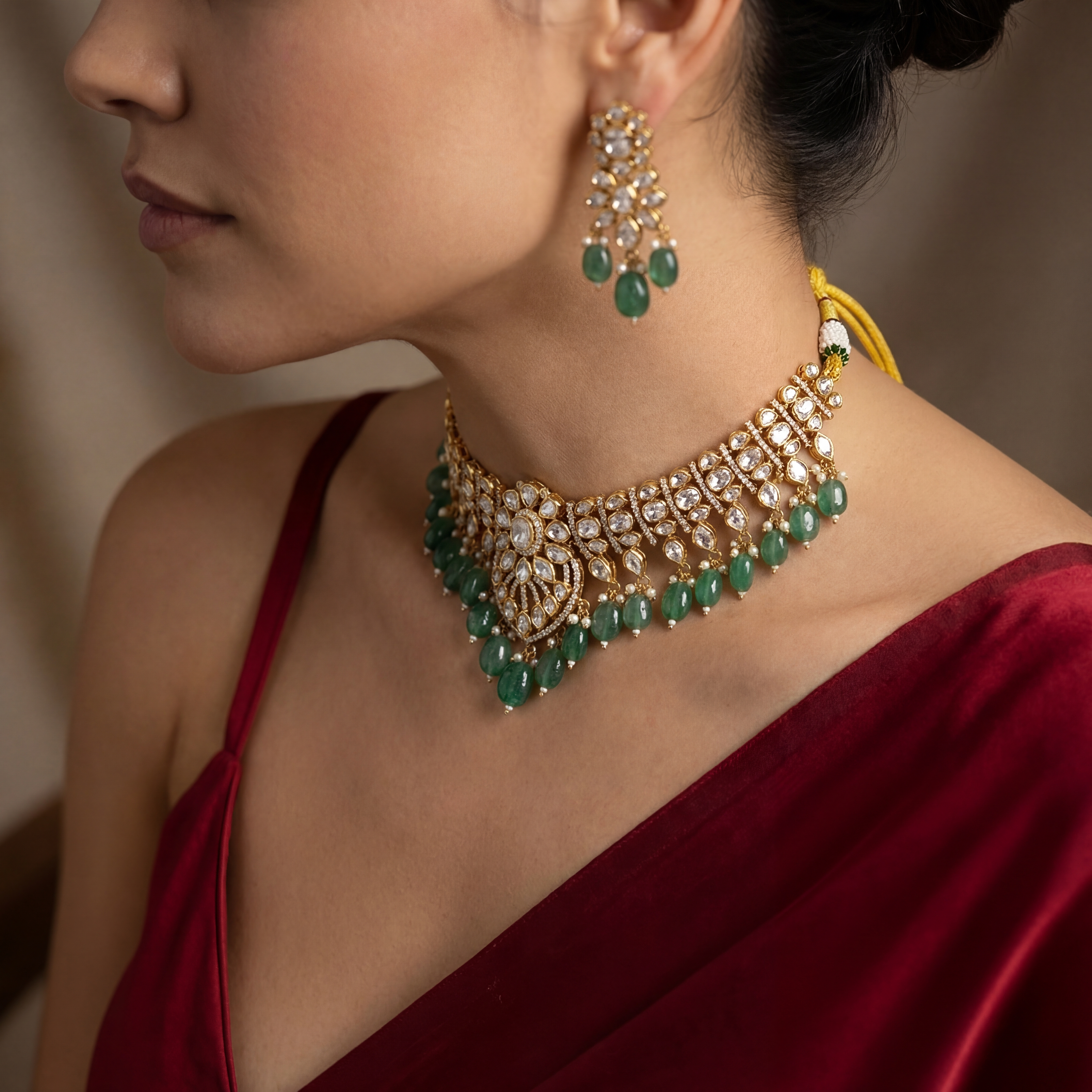 Mumtaz Jadau Necklace Choker Set