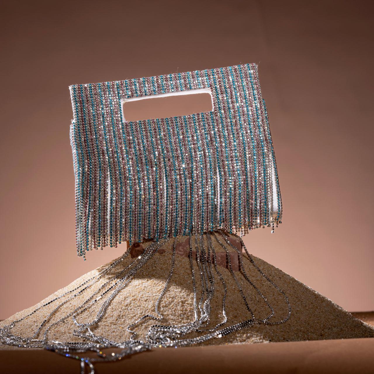 Dripping Bag -Pink Blue Silver - Ozel