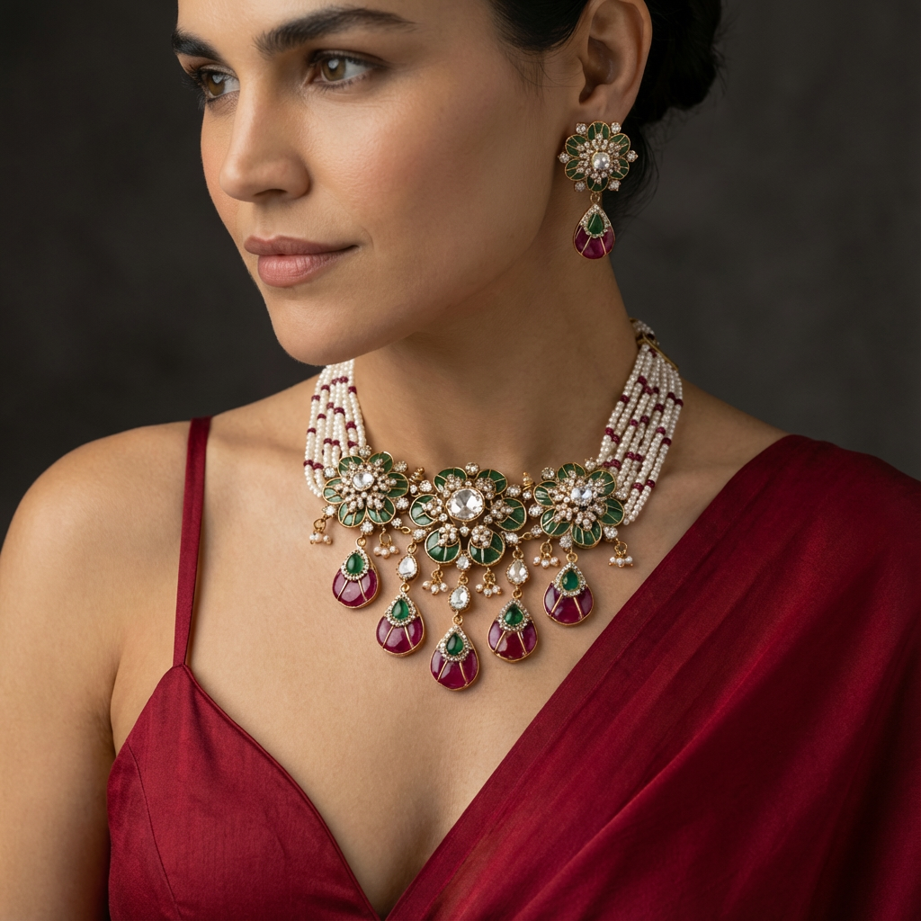 Meenakari Rani Necklace Set