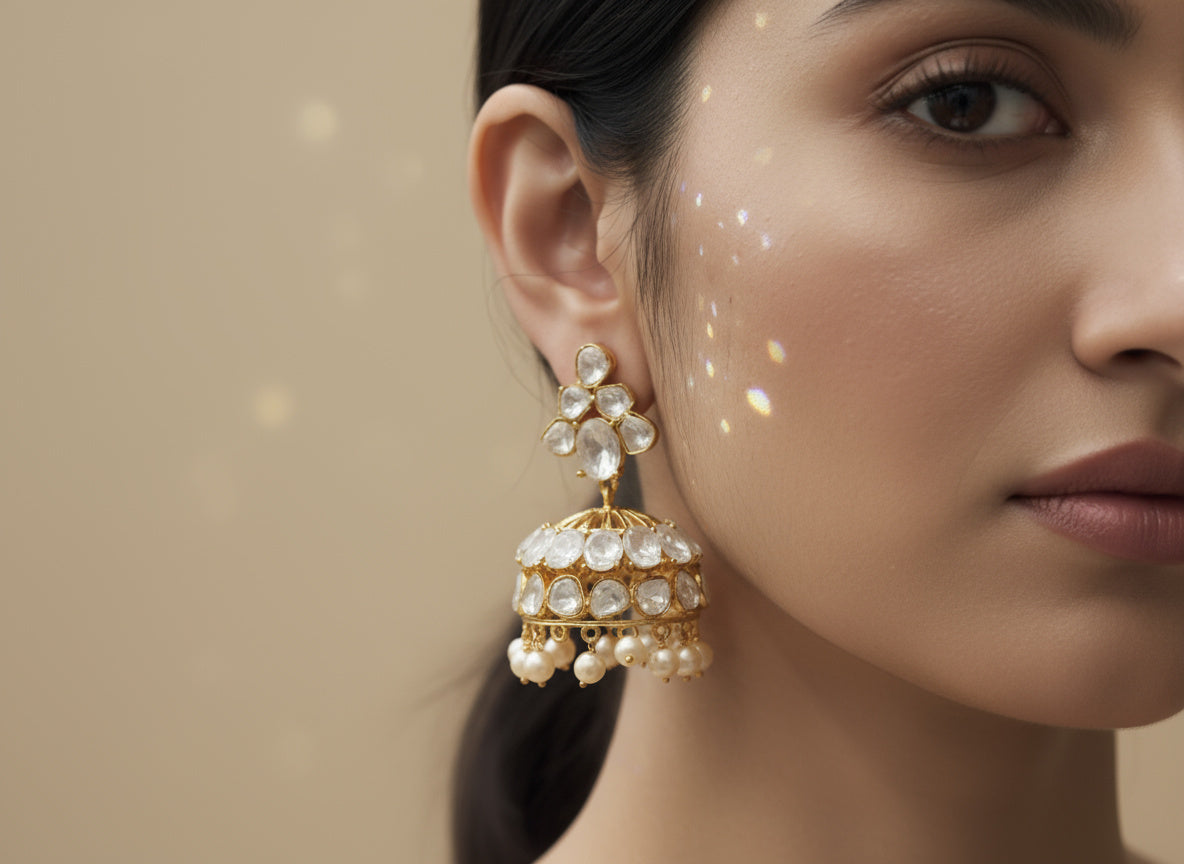 Kundan Polki Radiant Jhumkas
