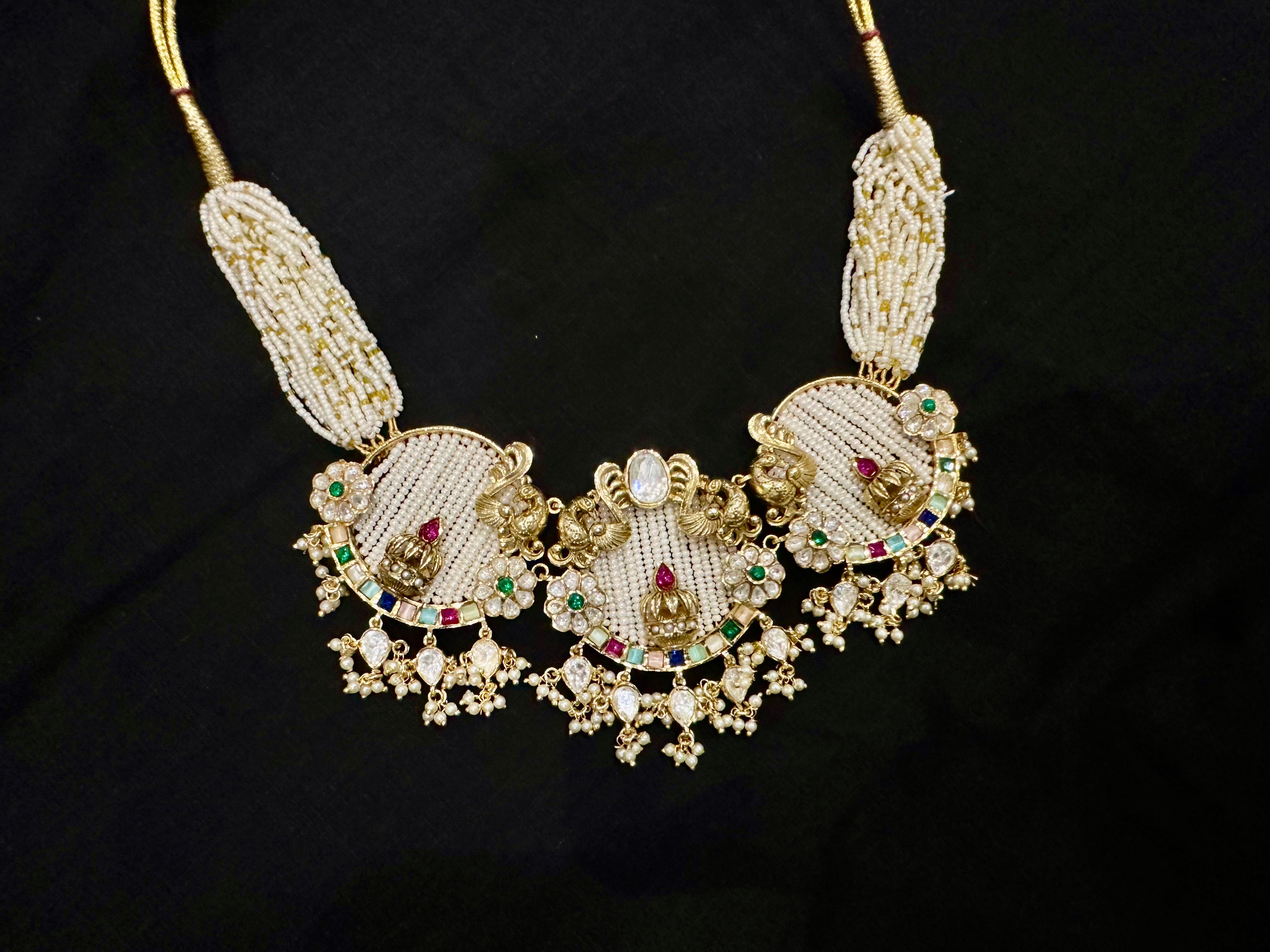 Moti Pearl Kundan Necklace Set