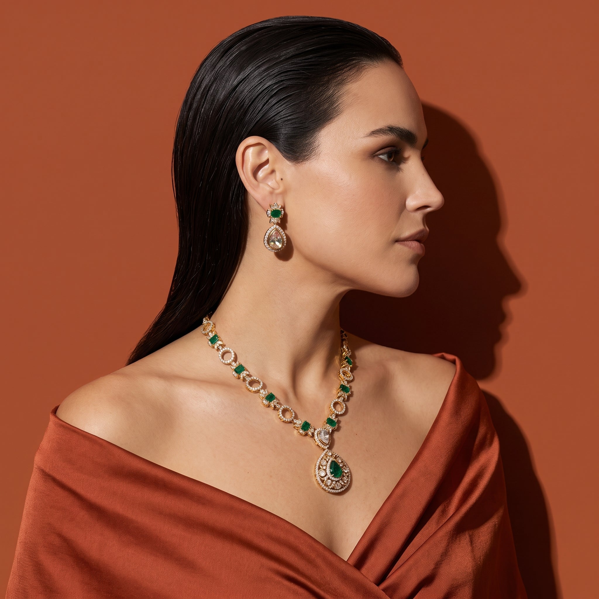 Anaya Teardrop Necklace & Earring Set
