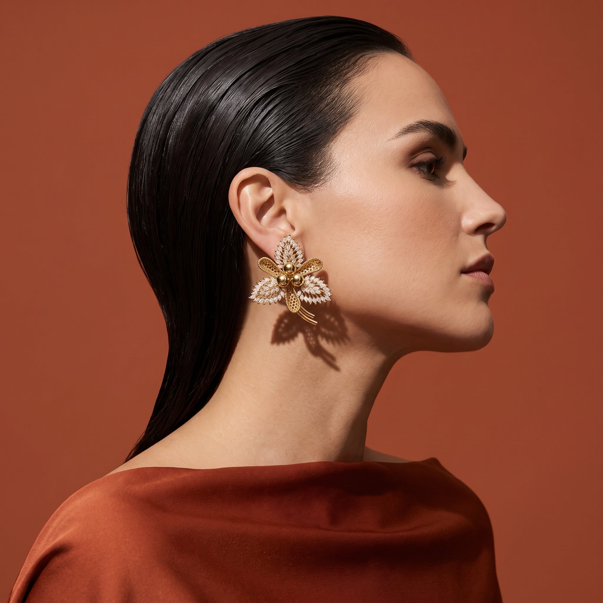 Blooming Bee Stud Earrings