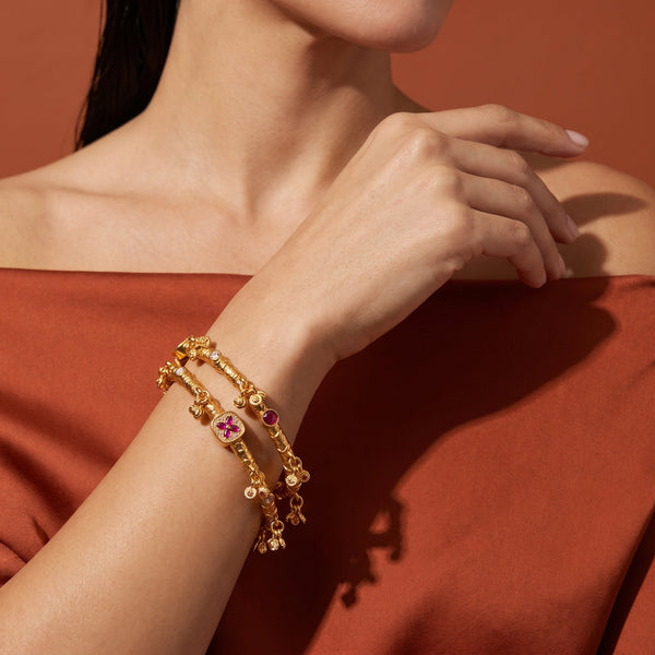 Sahitya Bangle Set with Stone Detail