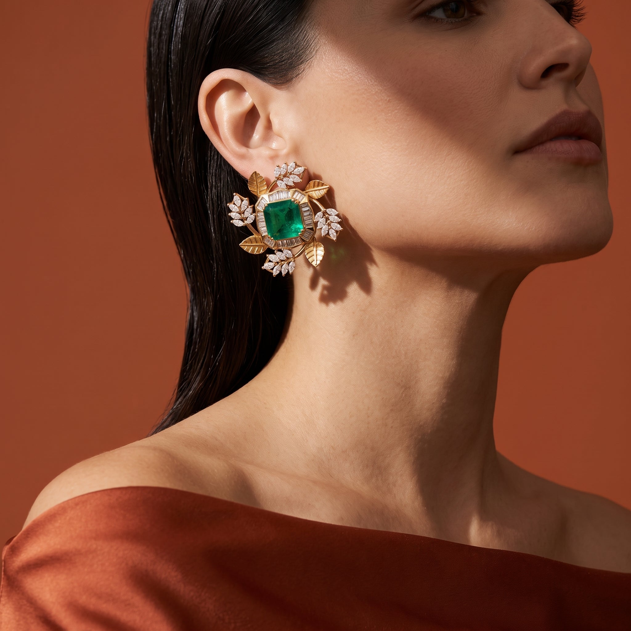 Verdant Crown Stud Earrings