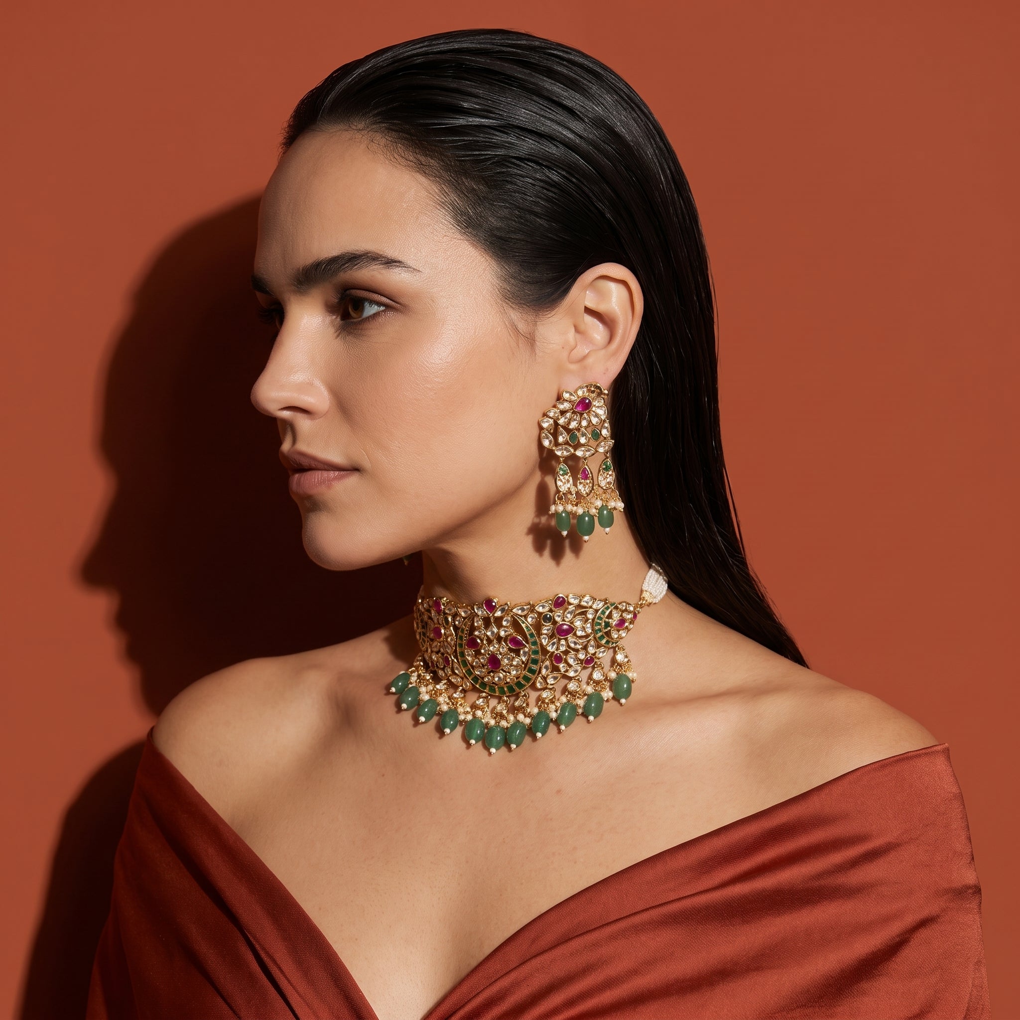 Svara Gota Choker & Earring Set