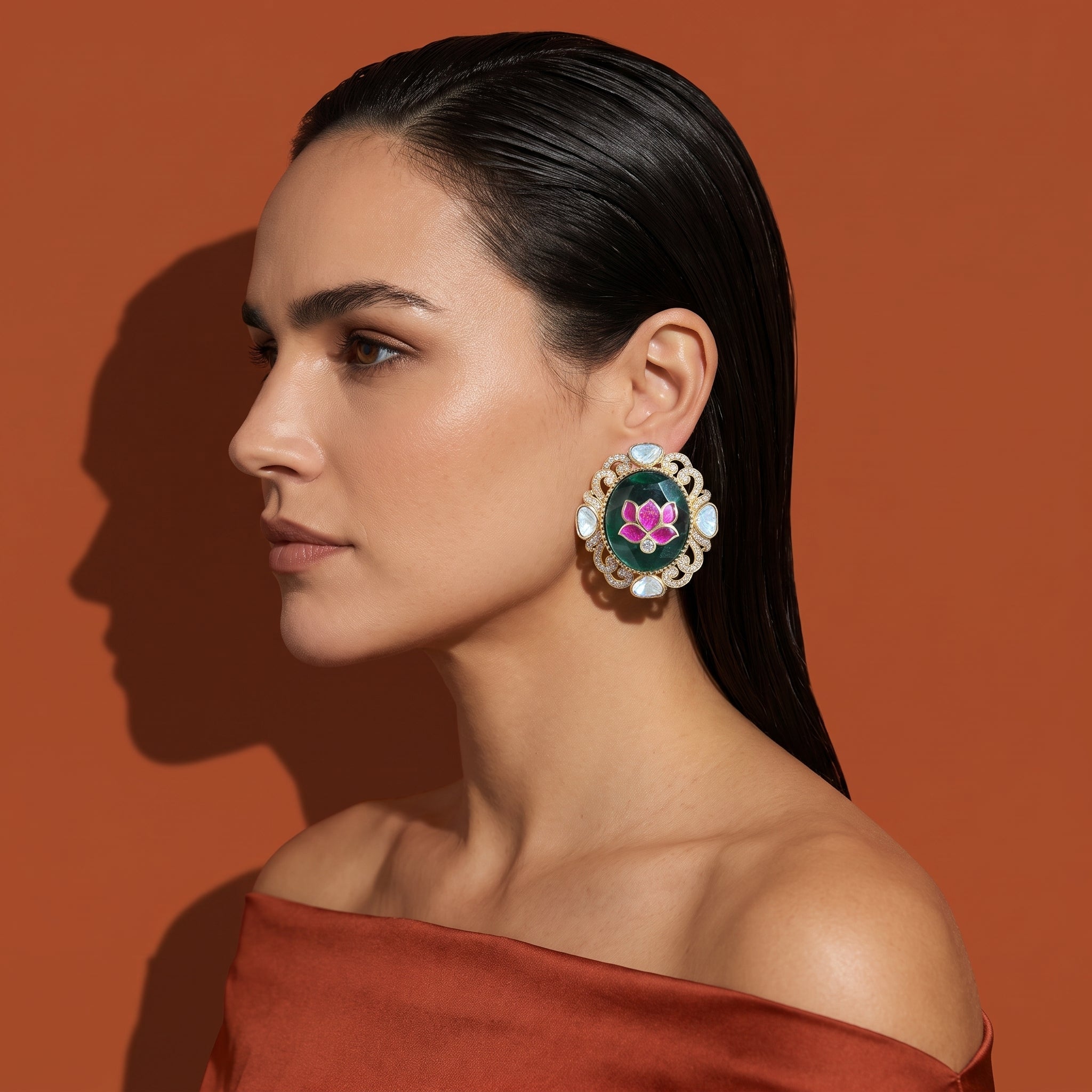 Lotus Garden Statement Earrings