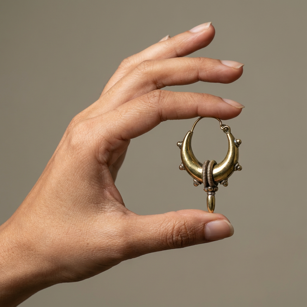 Crescent Spike Hoop Earrings