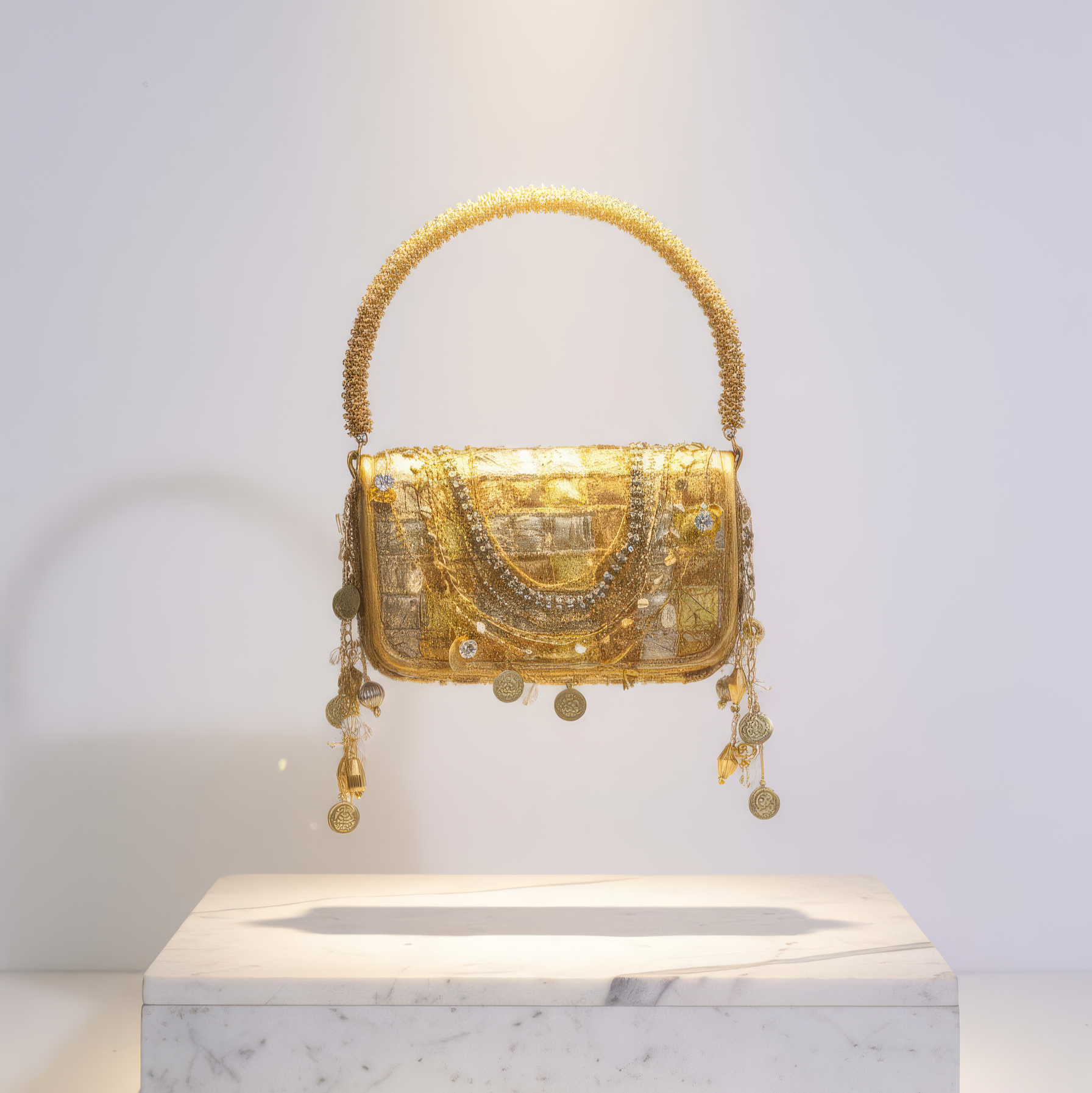 Deo Luxe Woven Flap Bag