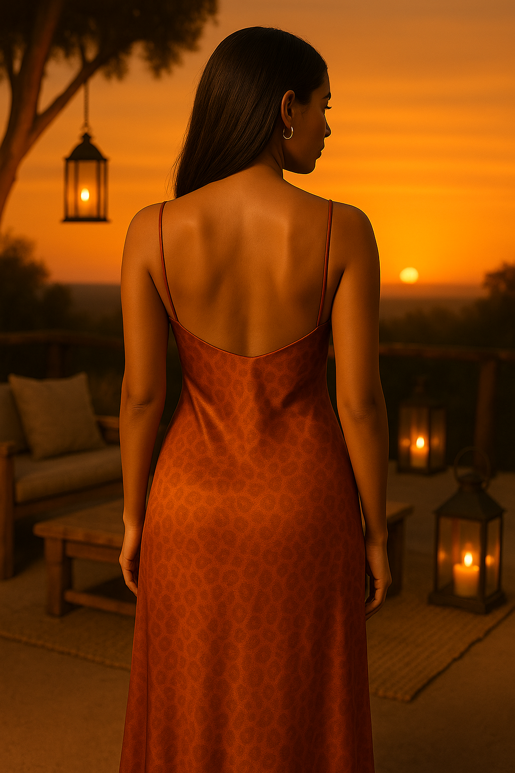 Safari Printed evening cami