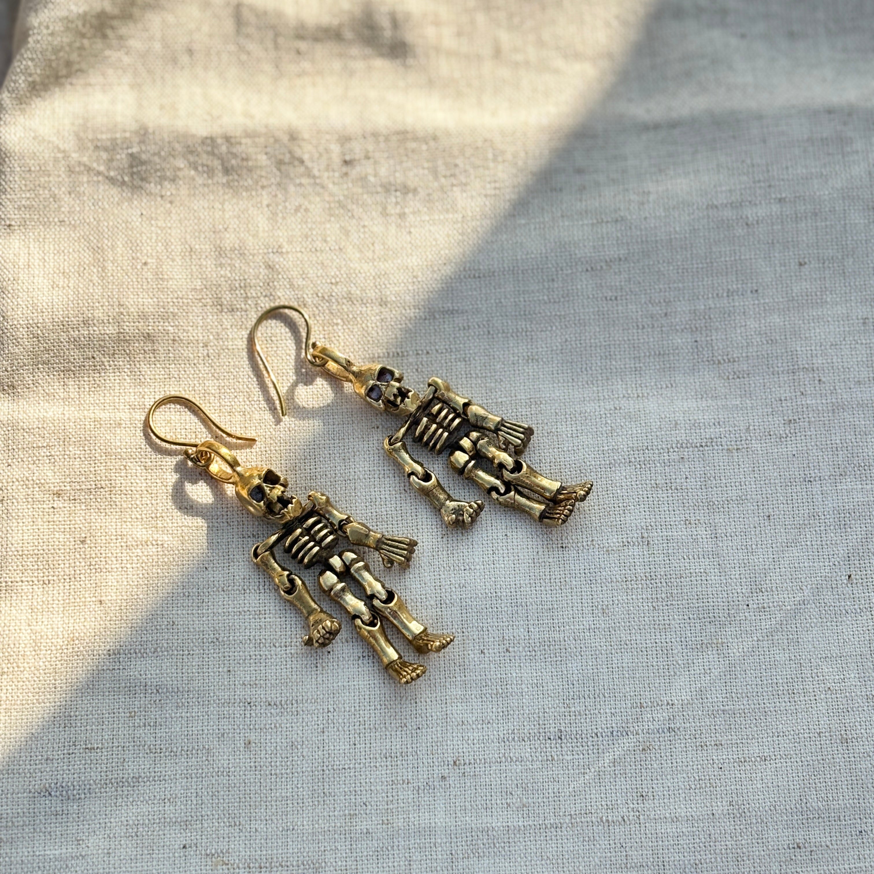 Mini Skeleton Drop Earrings