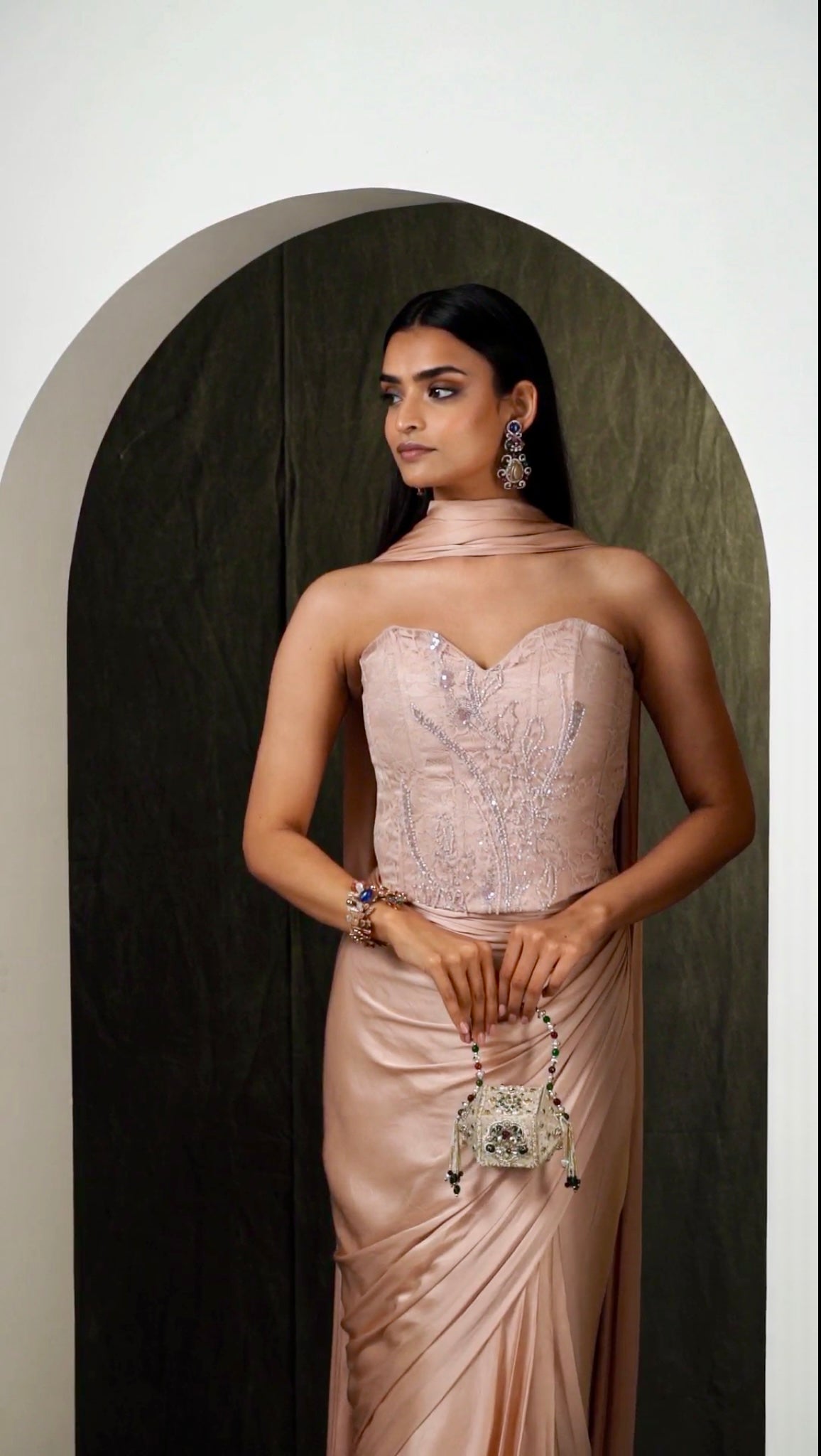 Peony Blush Corset Skirt Set