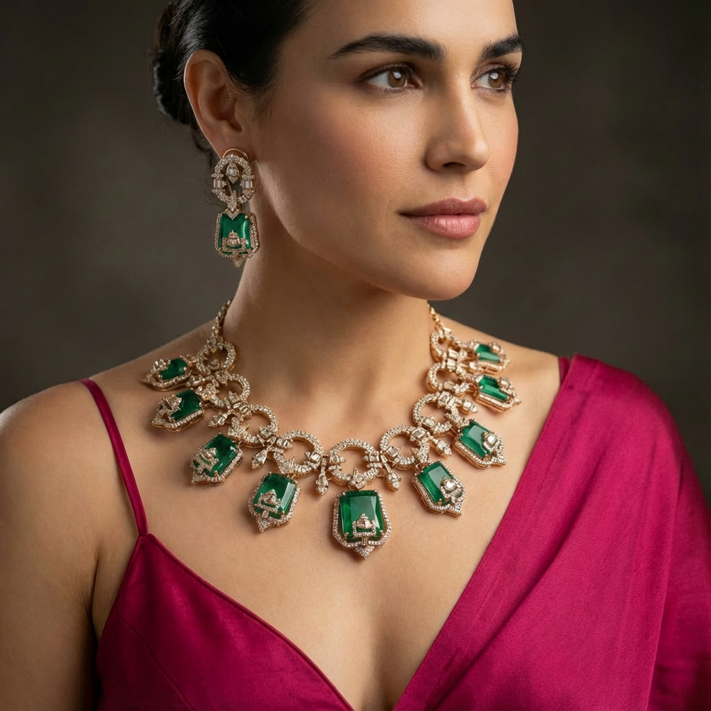 Frame Statement Necklace Set