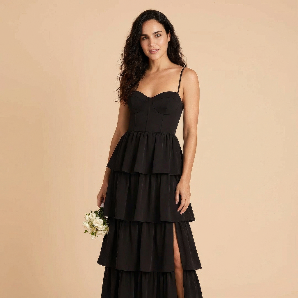 Black Corset Layered Dress