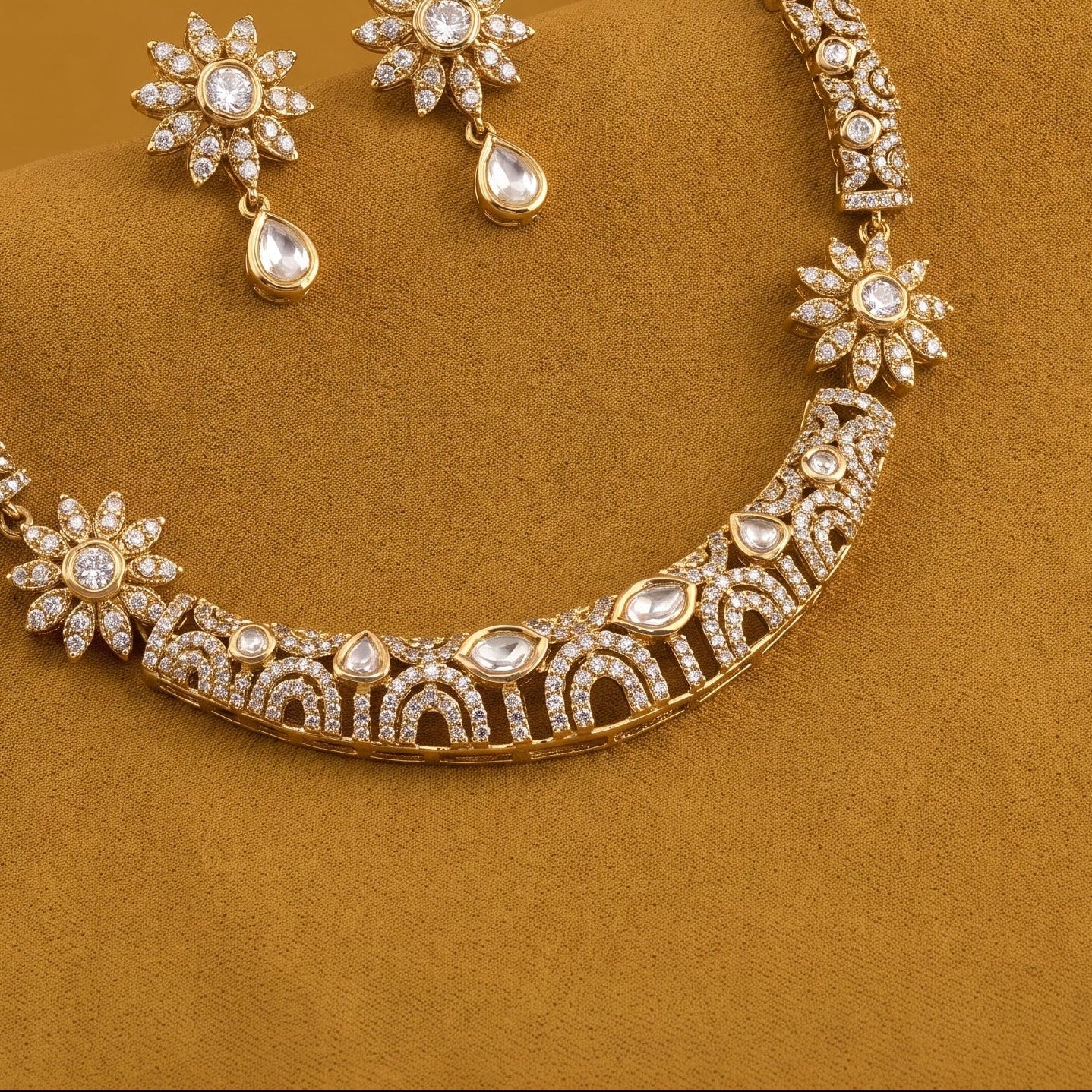 Sitara Bloom Necklace & Earring Set