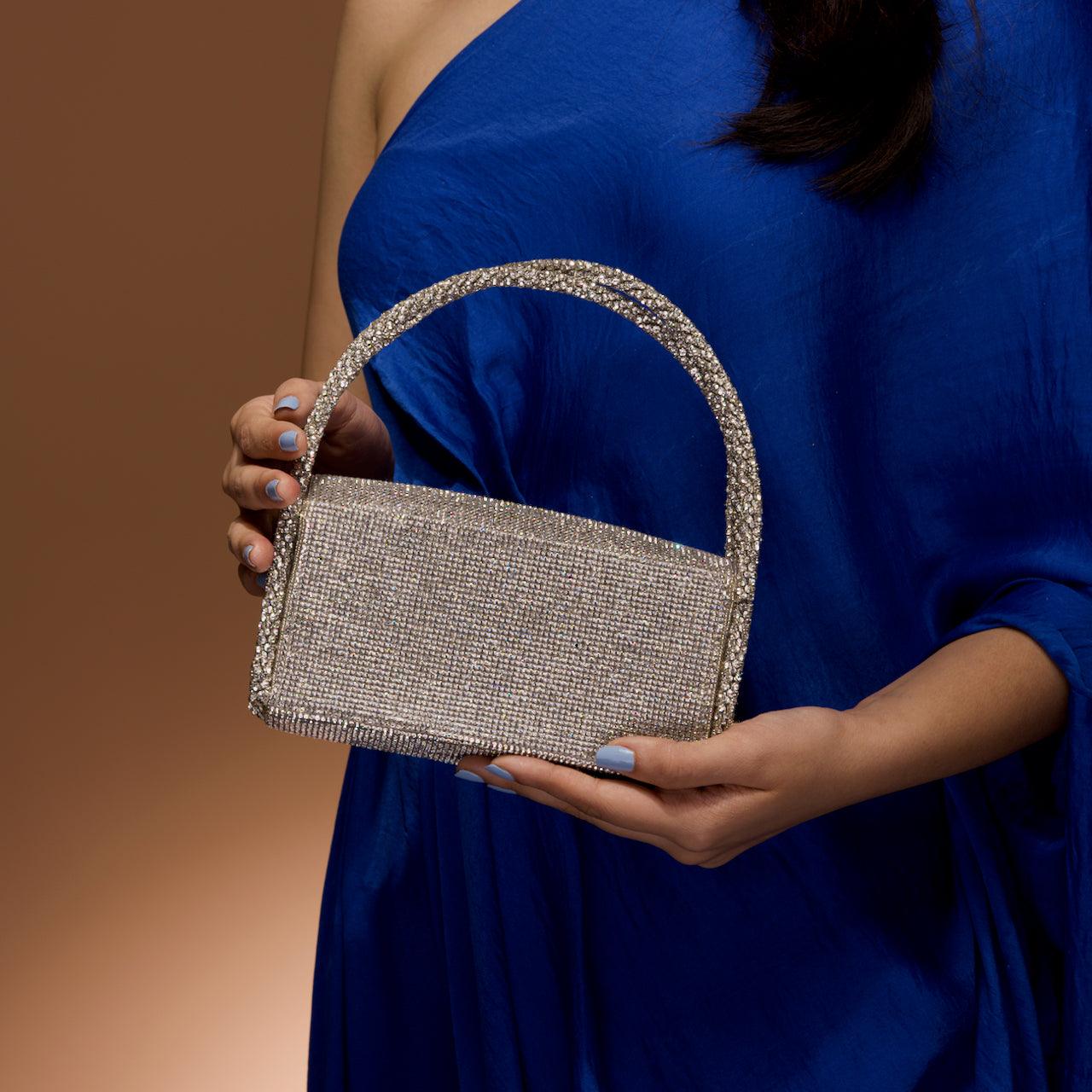 Silver Hotfix Heart Bag - Ozel