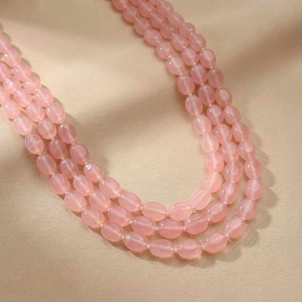 Nayanika Pastel Pink Stone Necklace