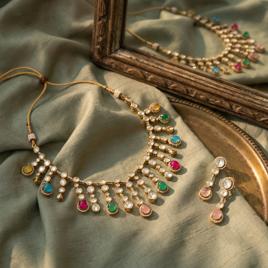 Multicolor Rang Necklace Set