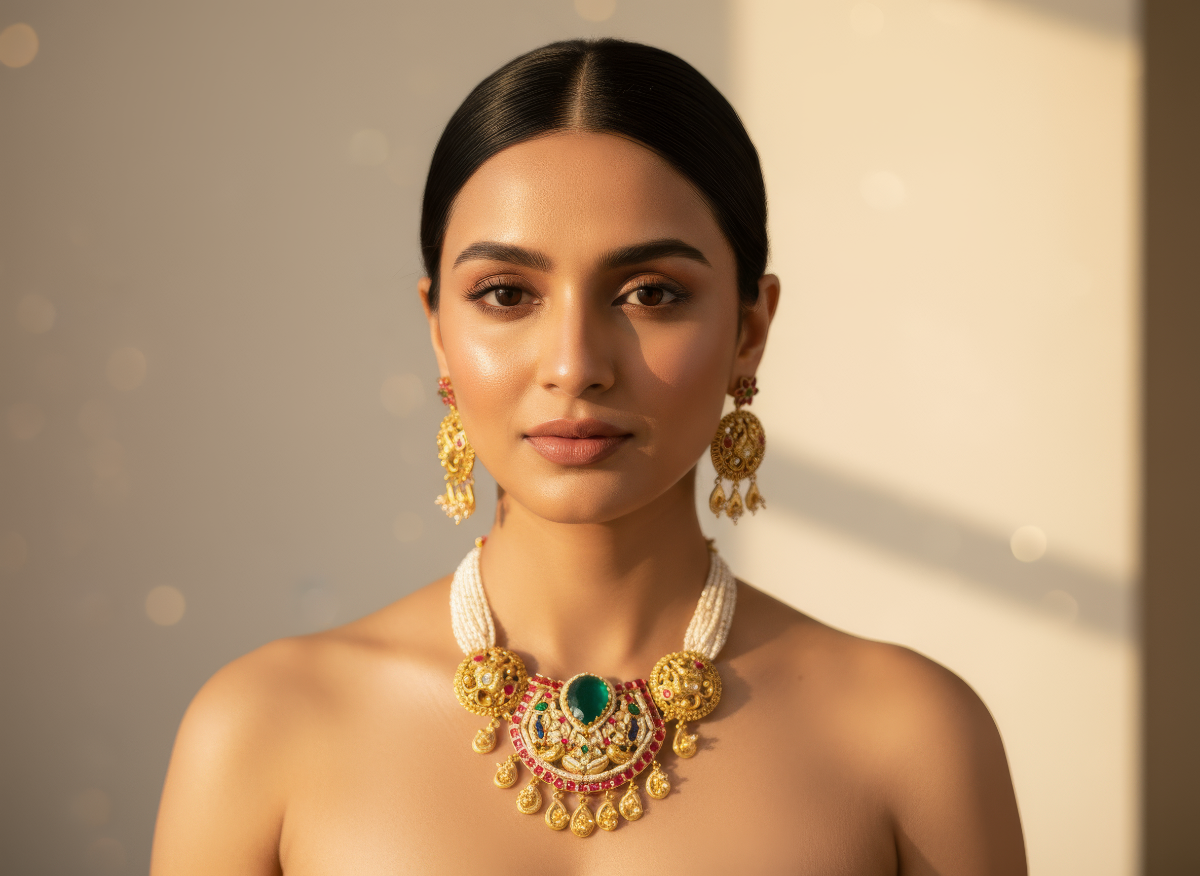 Heritage Temple Necklace with Earrings