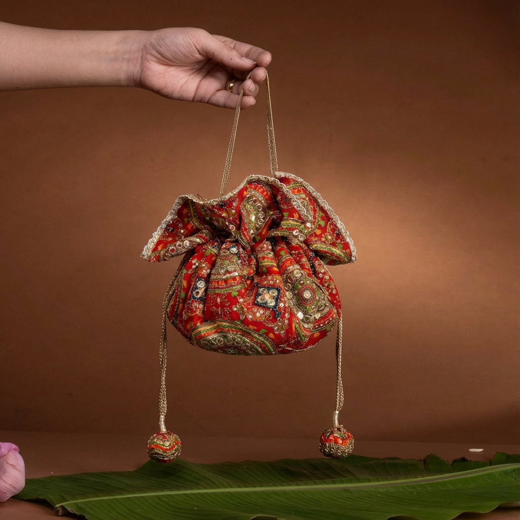 Gol Potli Bag Red Chakra