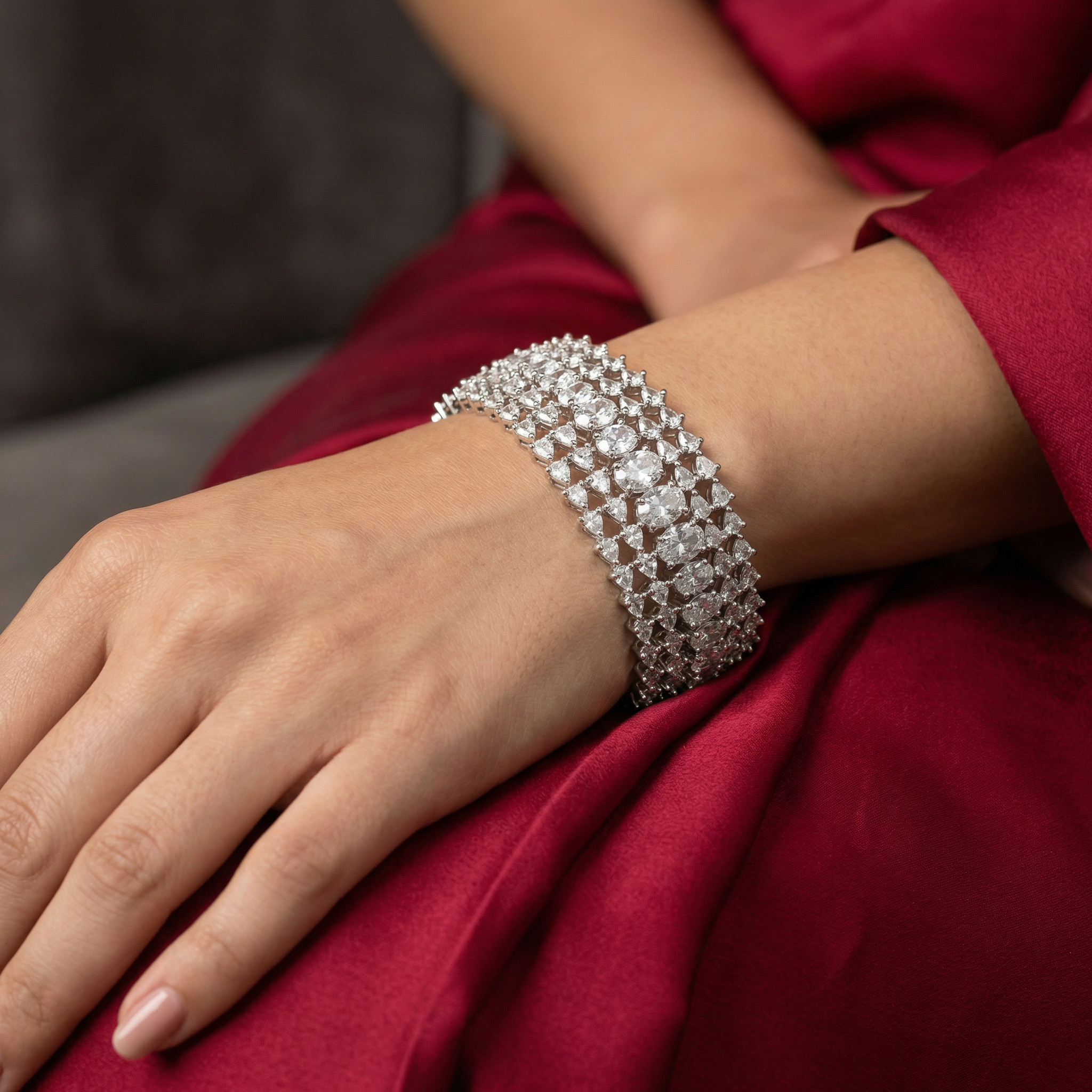 Aurelline Crystal Veil Bracelet