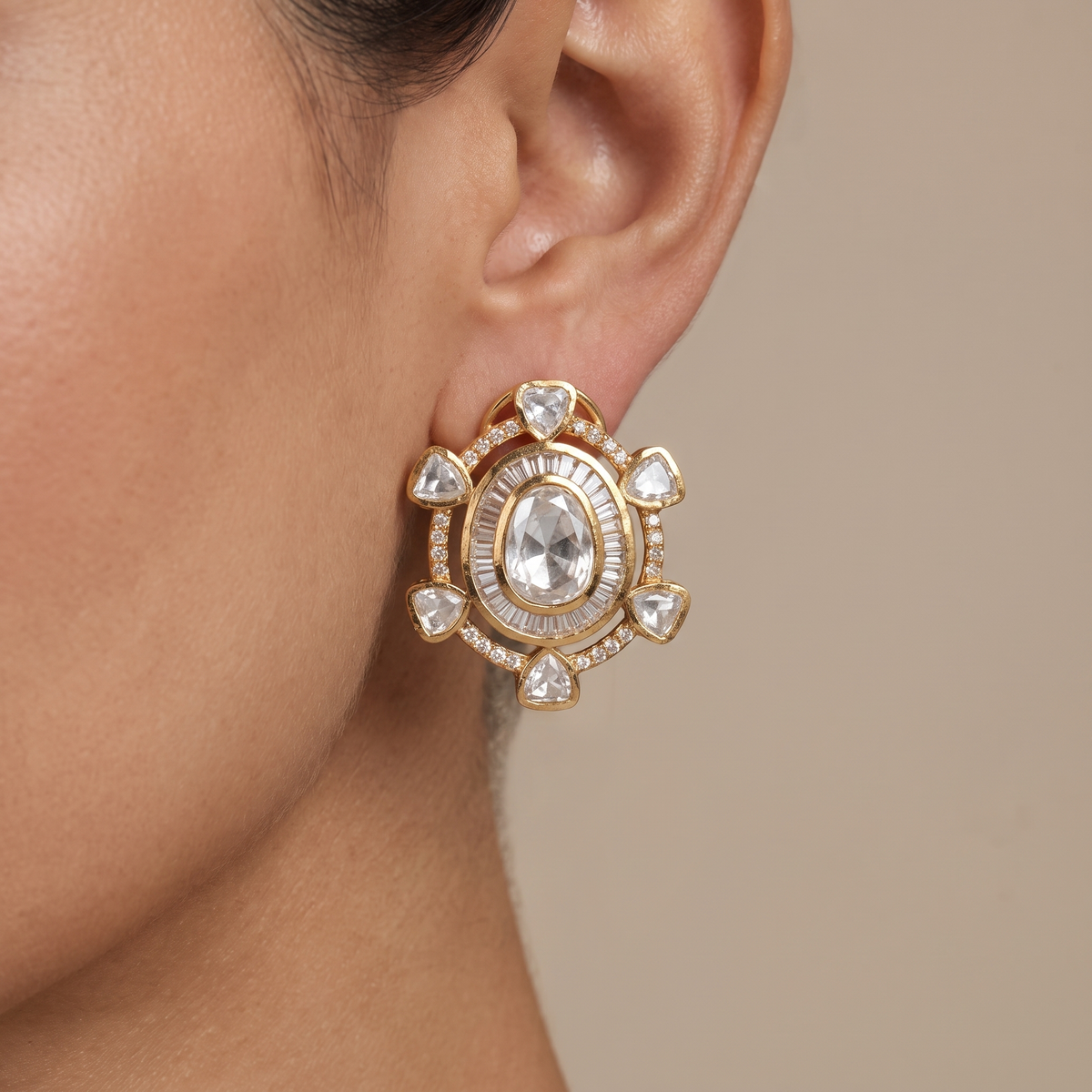 Radiant Oval Stud Earrings