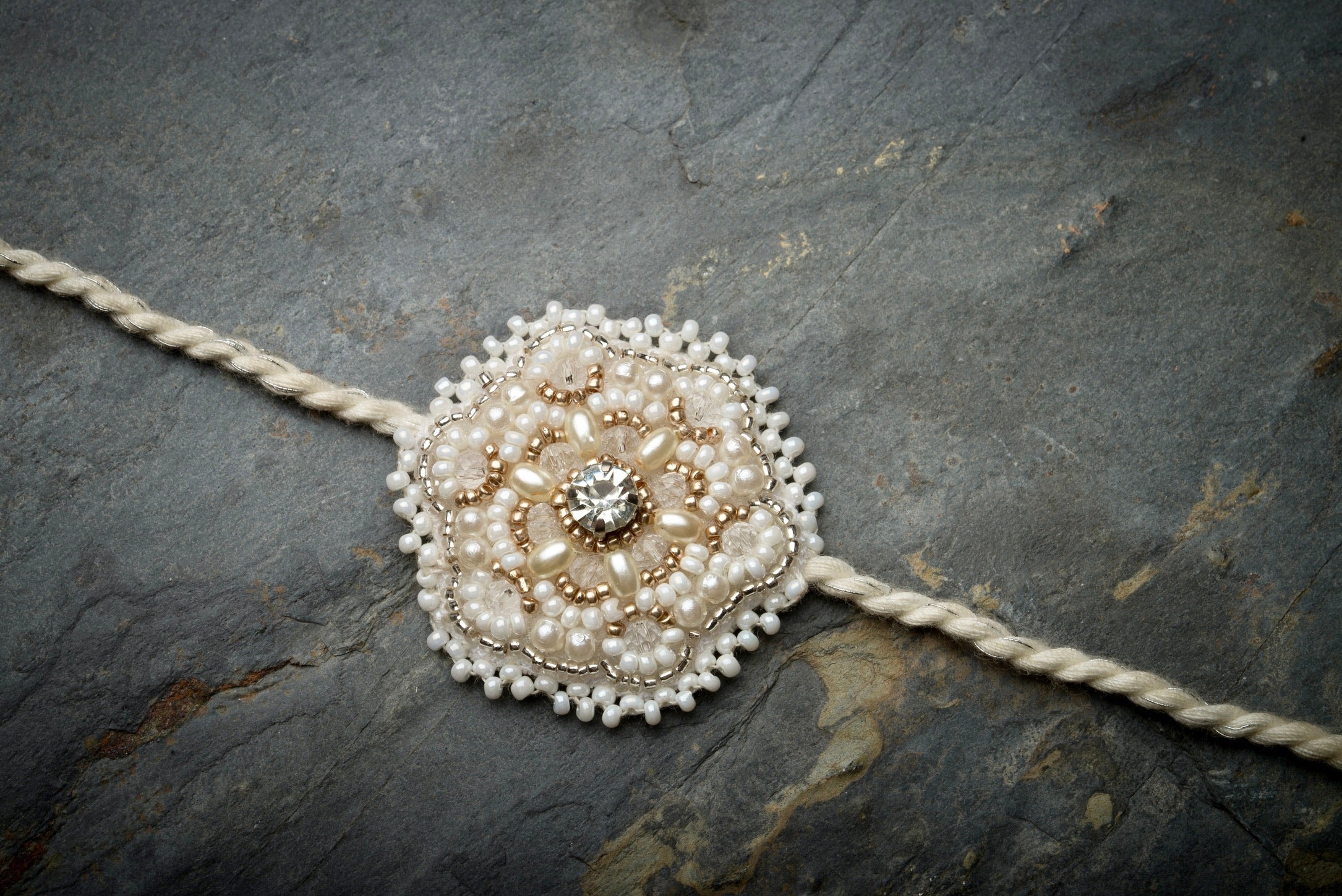 Set of 3 Embroidered Pearl Rakhis