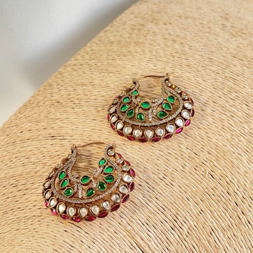 Diana Earrings Pink and Green