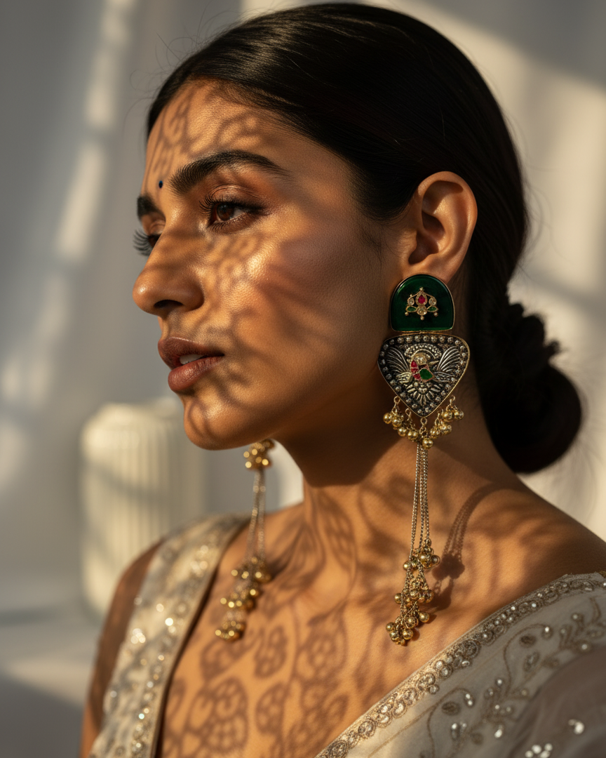 Mayura Temple Dangler Earrings