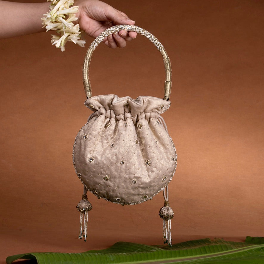 Kundan Embroidered Potli bag