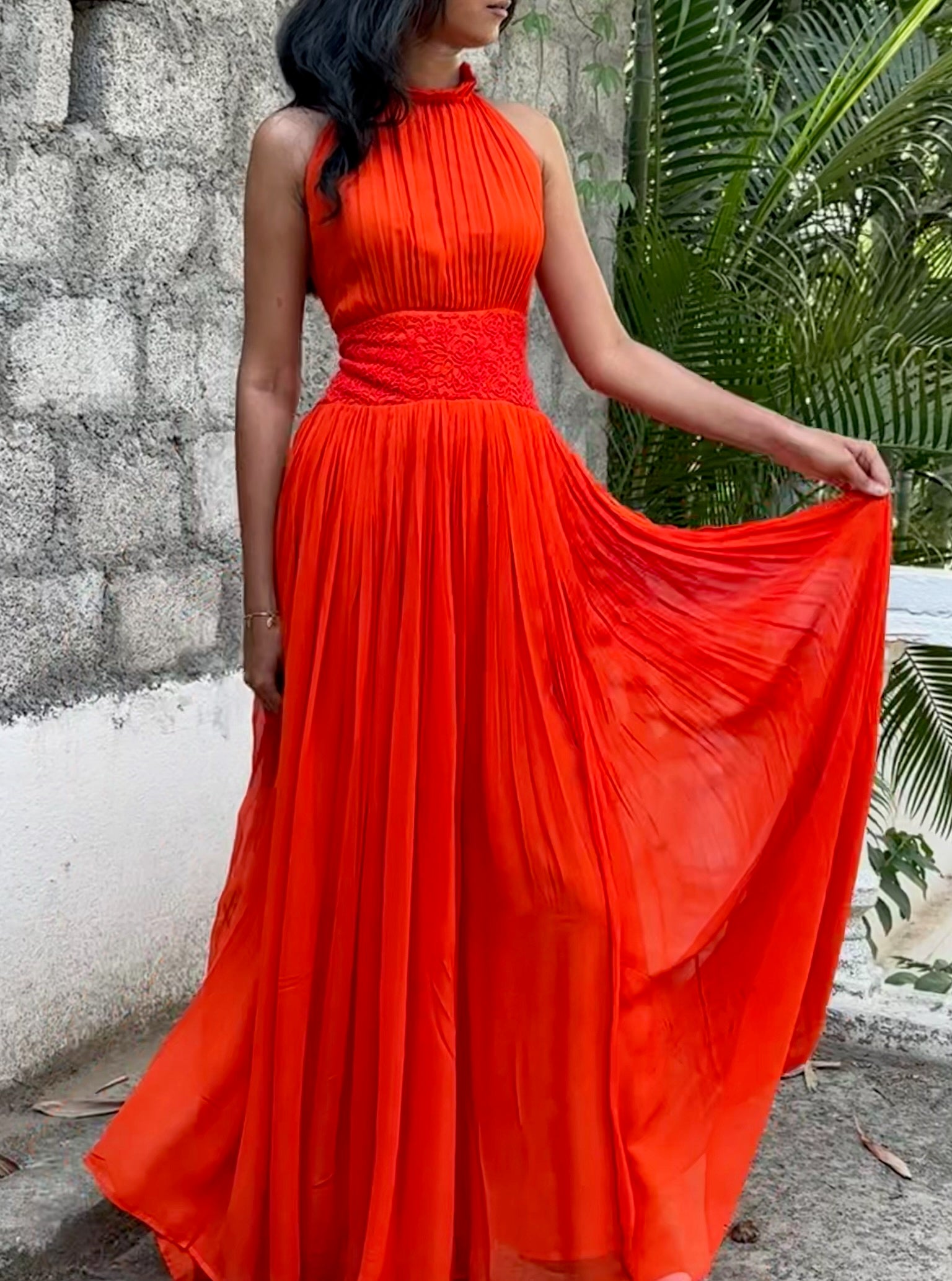 Embroidered Jumpsuit Orange (Sale)