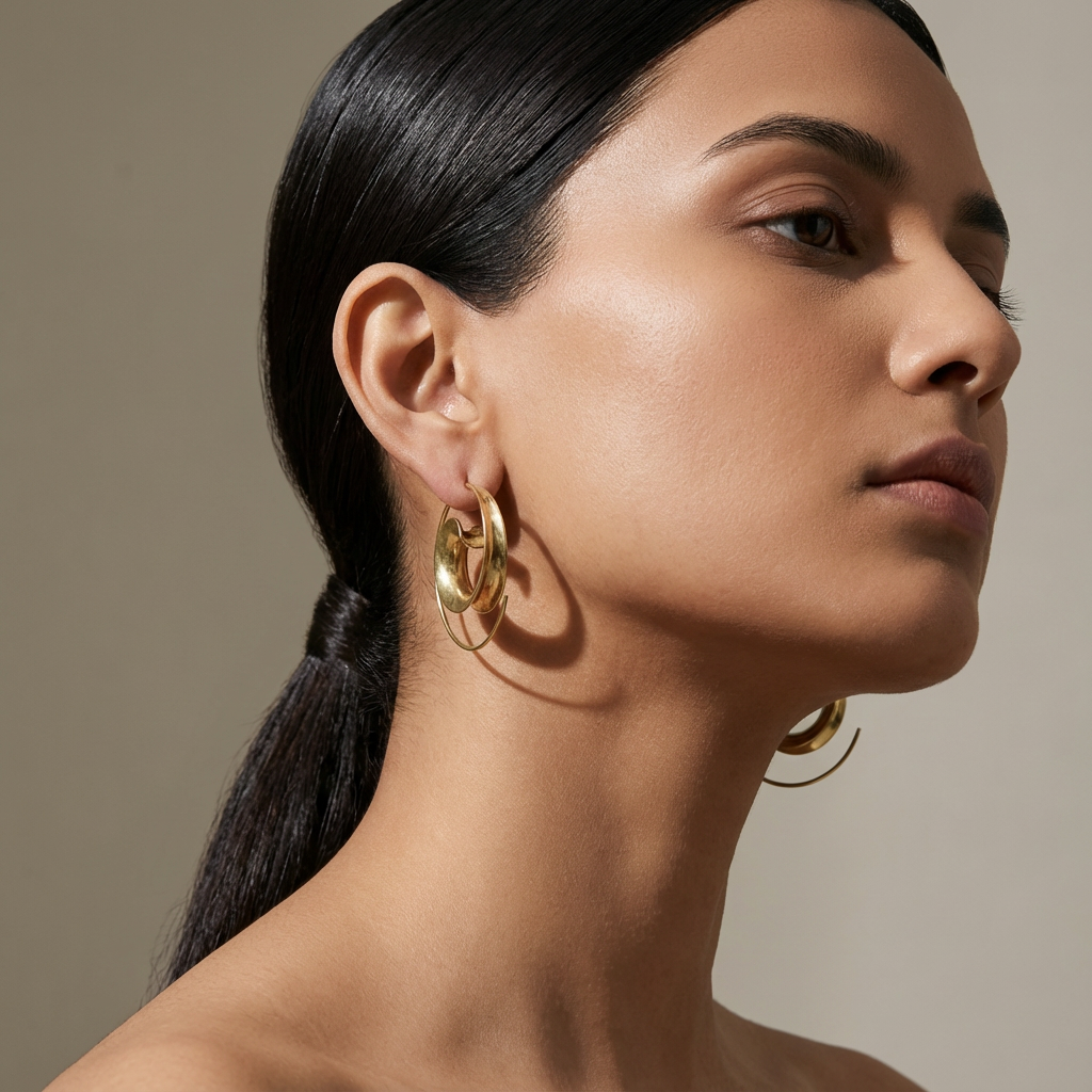 Classic Gilded Hoop Earrings