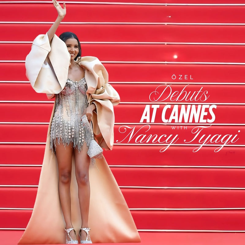 Gold Silver Pyramid Structured Bag — at Cannes with Nancy Tyagi for Ozel