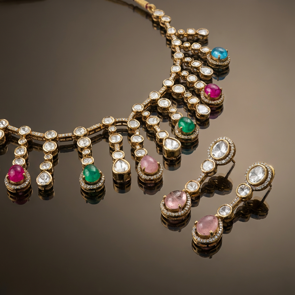 Multicolor Rang Necklace Set
