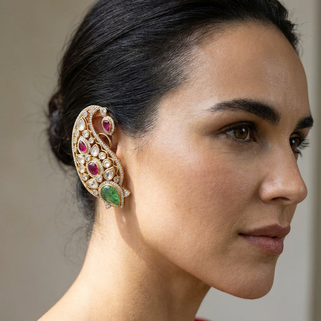 Mayura Navratna Ear Cuff