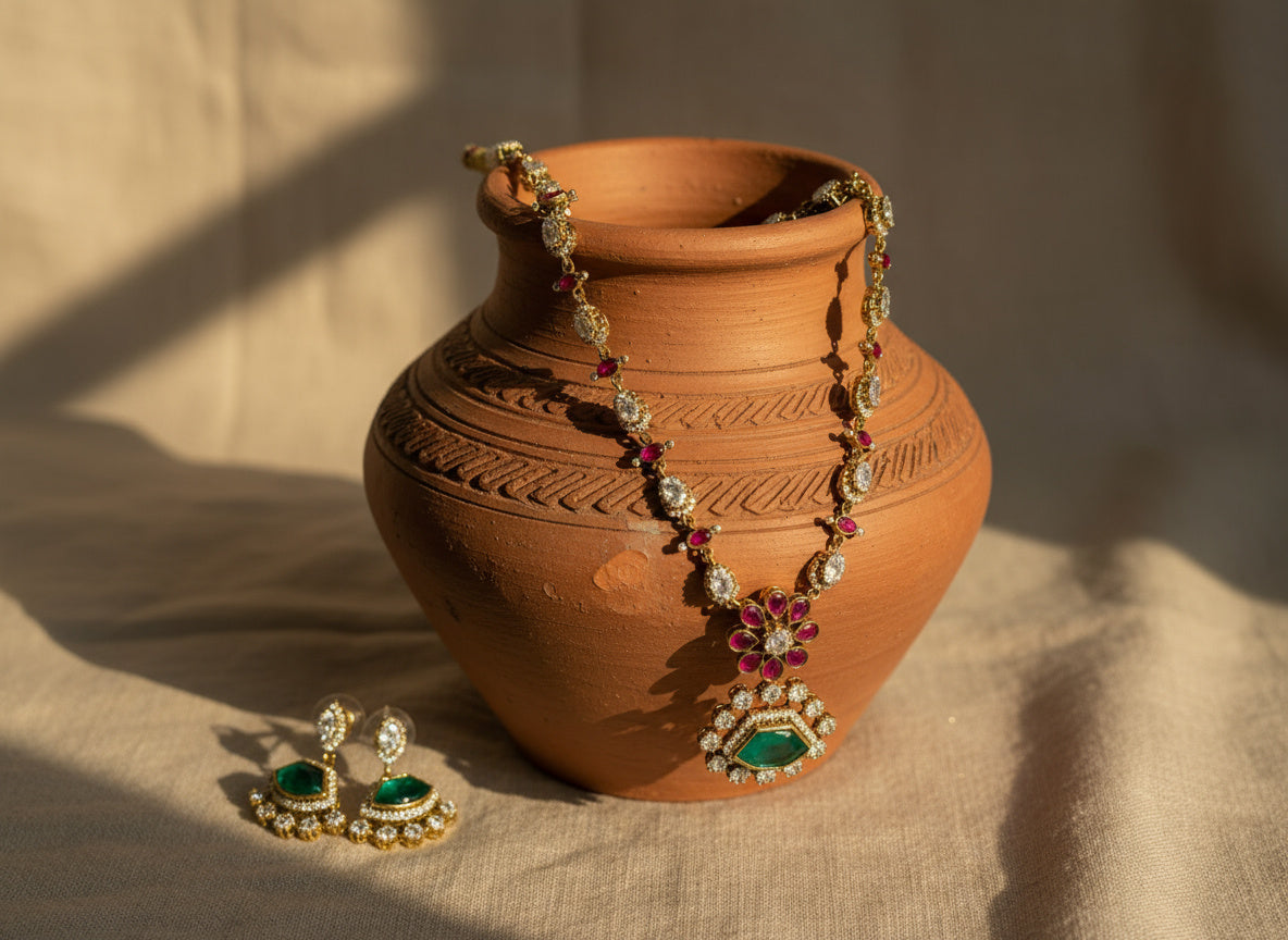 Emerald Enchanted Necklace Set