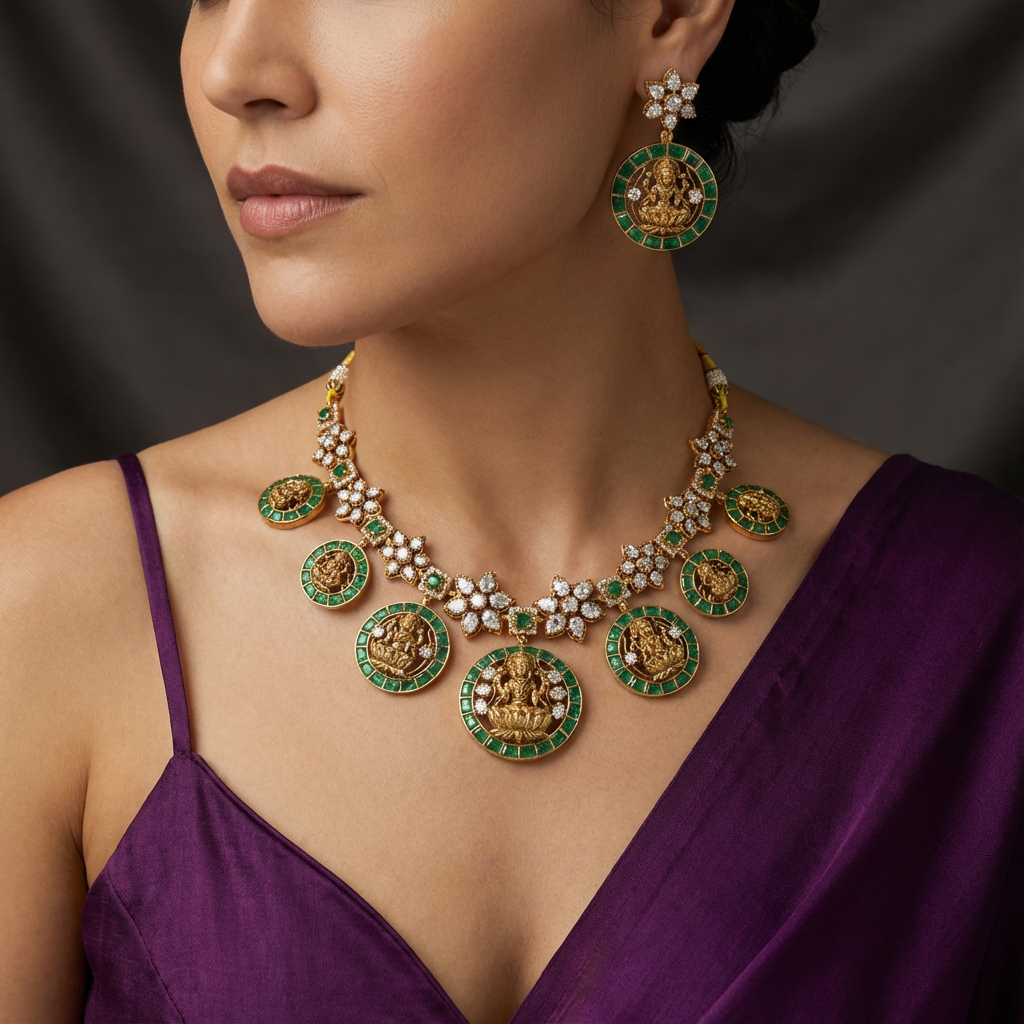 Sri Lakshmi Necklace Set