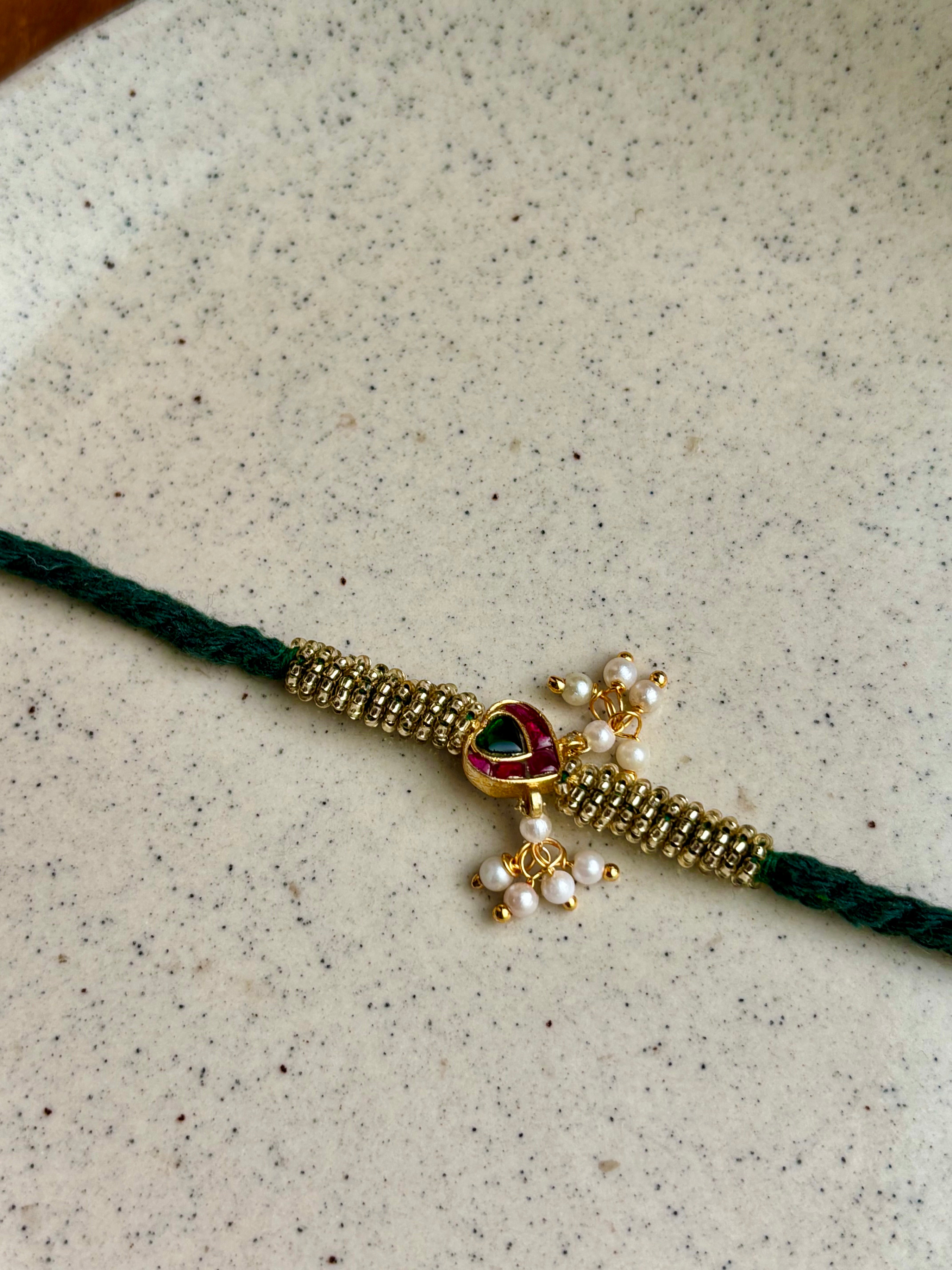 Hriday Rakhi ( Pink & Green)
