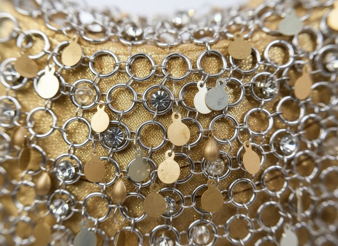 Crystal Cosmic Crescent Bag