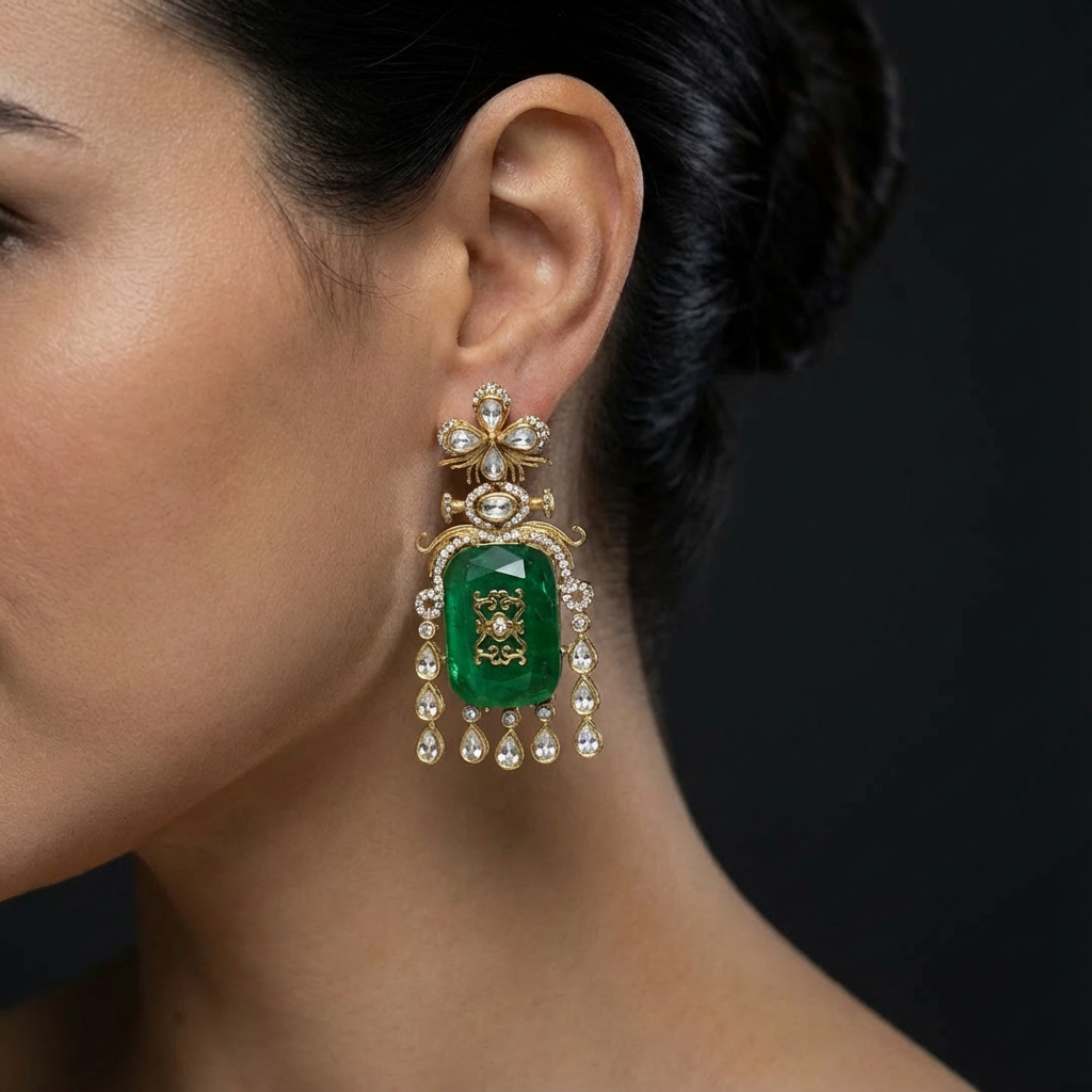 Emerald Palace Drop Earrings