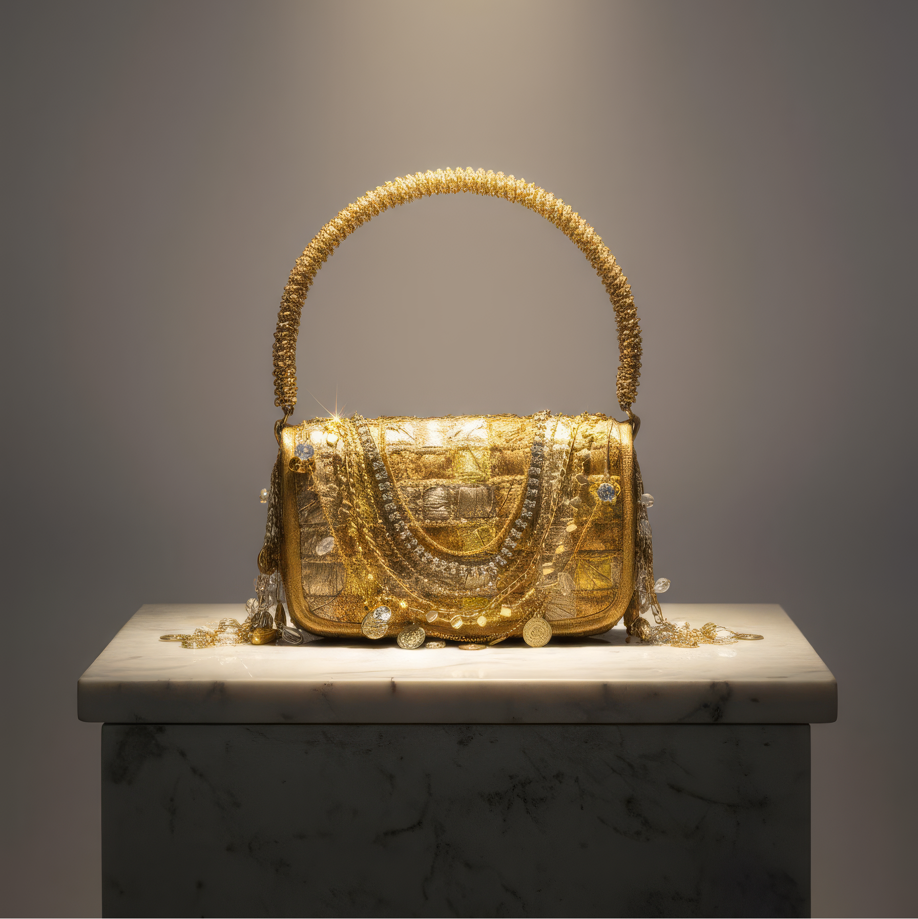 Deo Luxe Woven Flap Bag