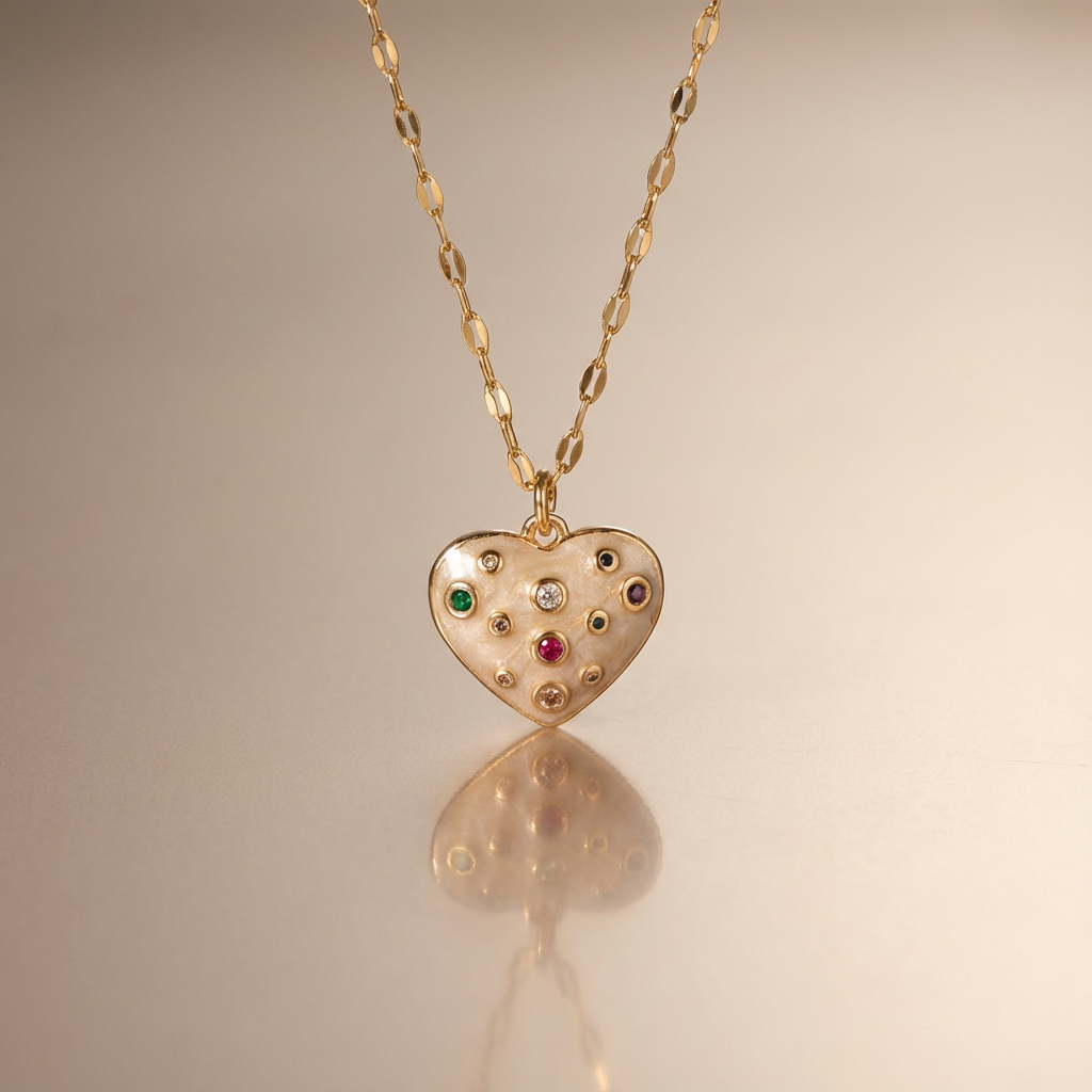 Aurélia Heartstone Pendant Necklace