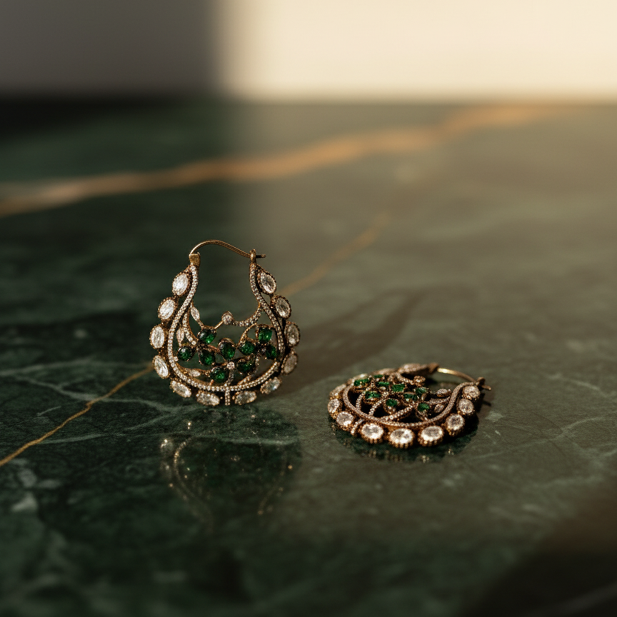 Diana Earrings Green