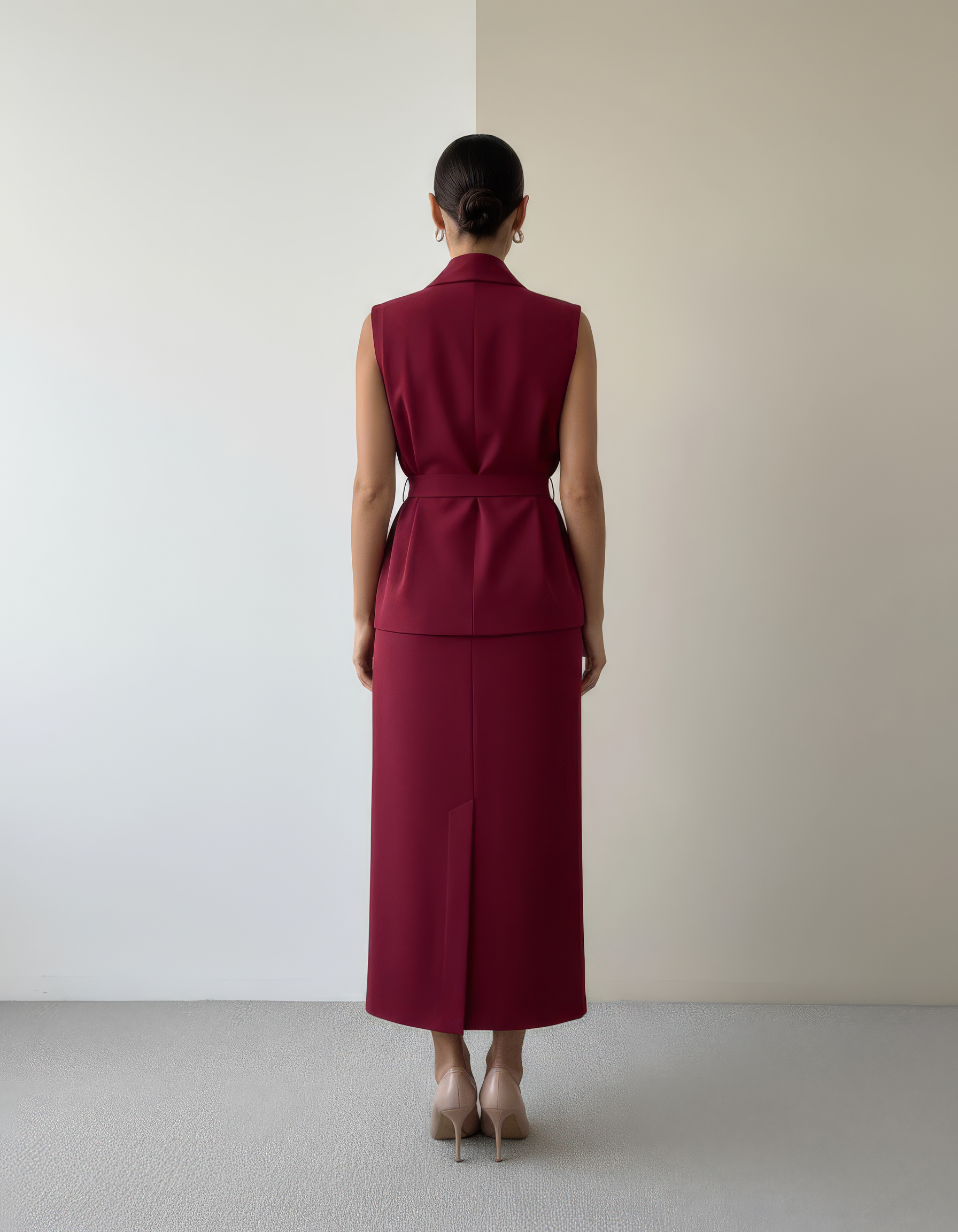 Alicia Sleeveless Wrap Midi Dress