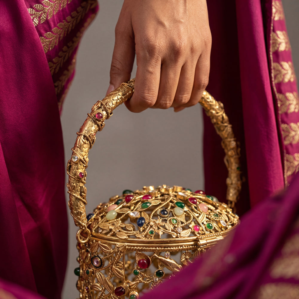 The Ozel Bag — interior with complimentary velvet pouches by Ozel
